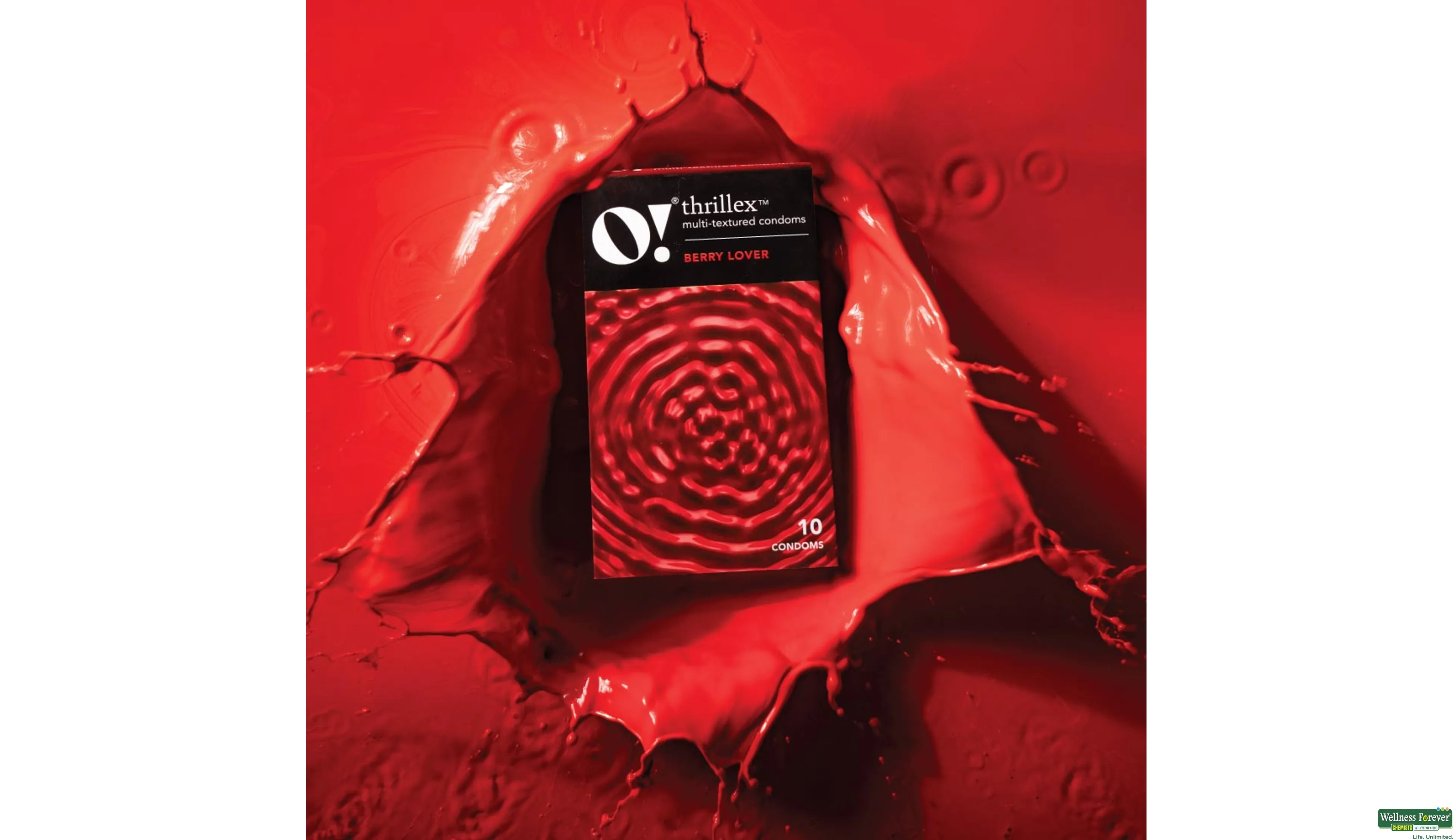 O! THRILLEX MULTI TEXTURED CONDOMS BERRY LOVER 10PC- 3, 10PC, null