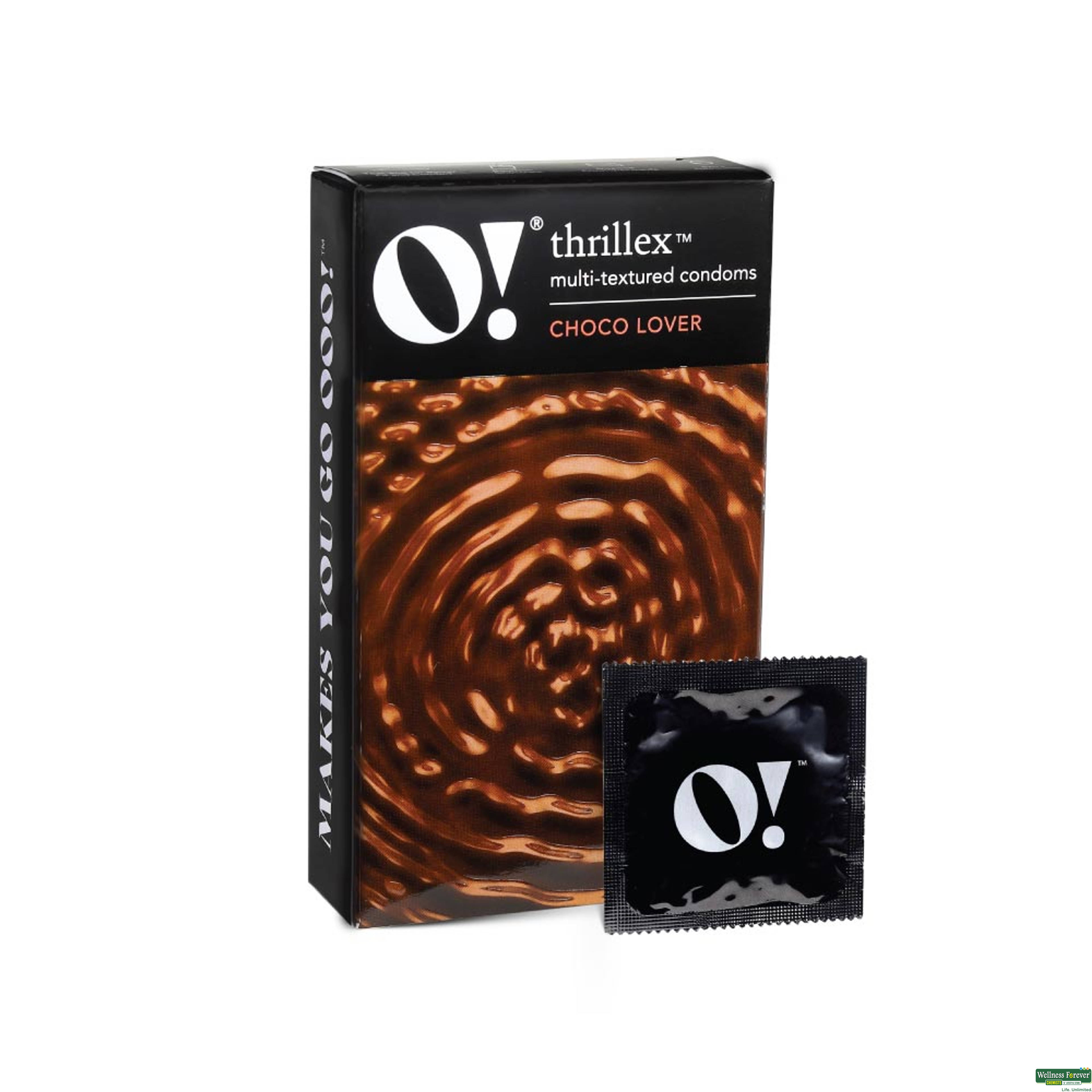 O! THRILLEX MULTI TEXTURED CONDOMS CHOCO LOVER 10PC-image
