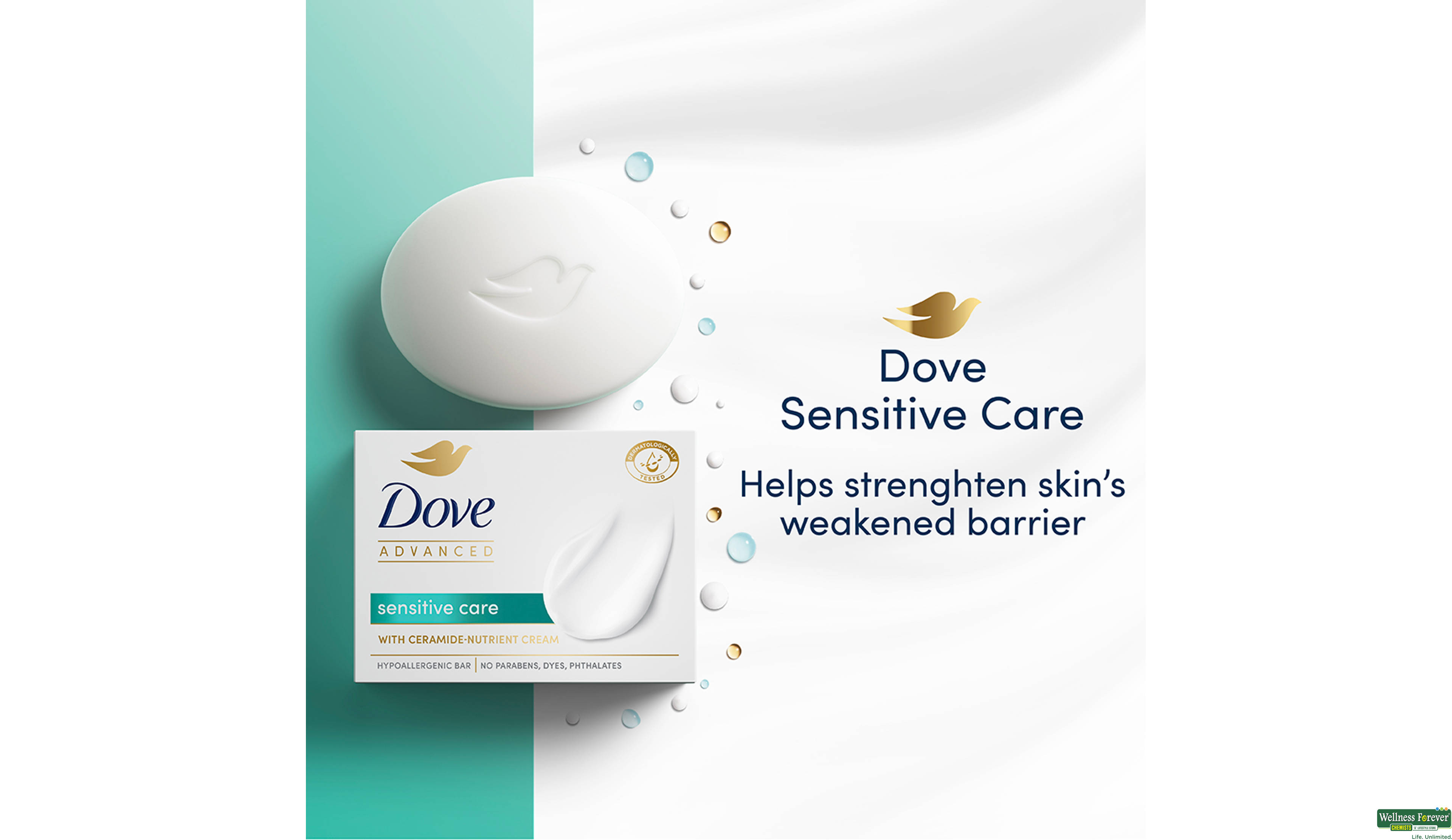 DOVE SOAP SENSITIVE 125G- 4, 125GM, null