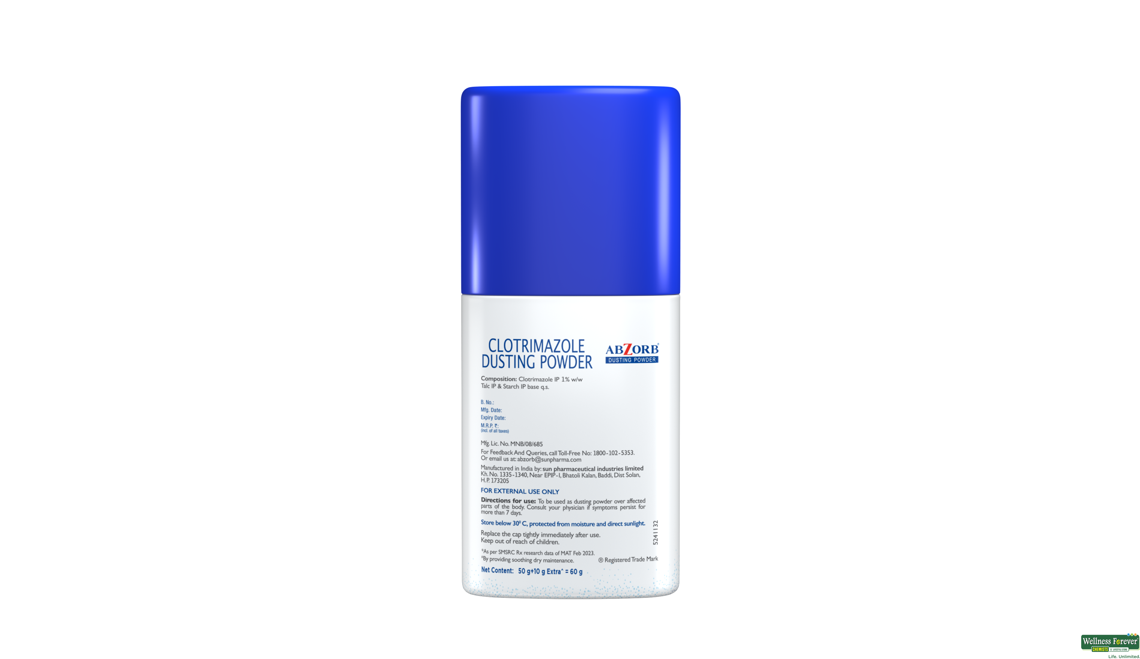 ABZORB DUSTING POW 60GM- 2, 60GM, null