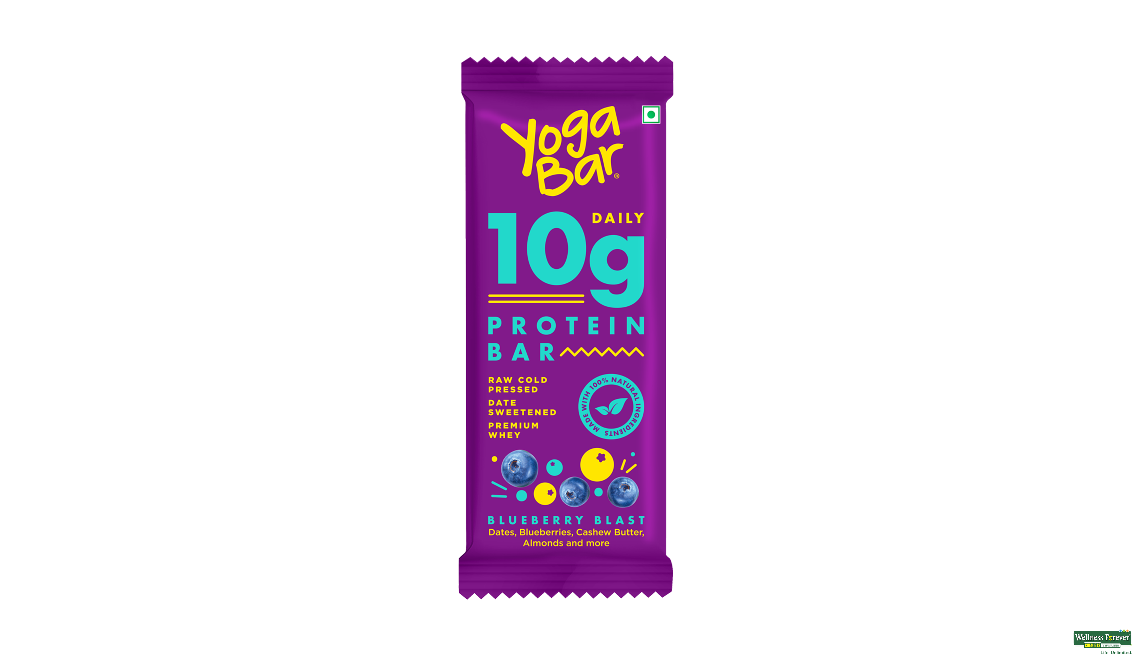 YOGA BAR 10G PROTEIN BAR BLUEBERRY BLAST 50G- 1, 50GM, null