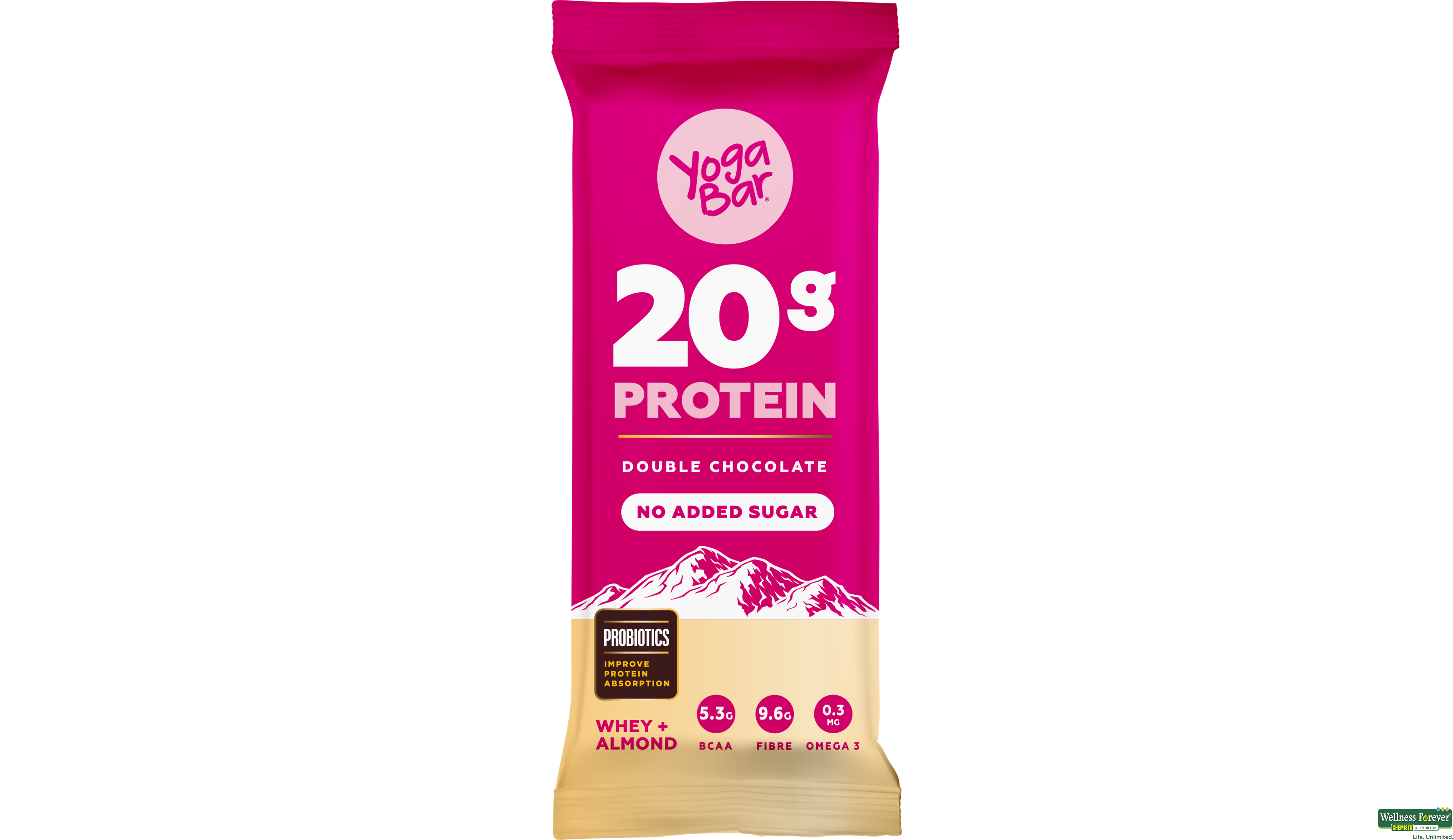 YOGA BAR 20G PROTEIN BAR DOUBLE CHOCOLATE 70G- 1, 70GM, null