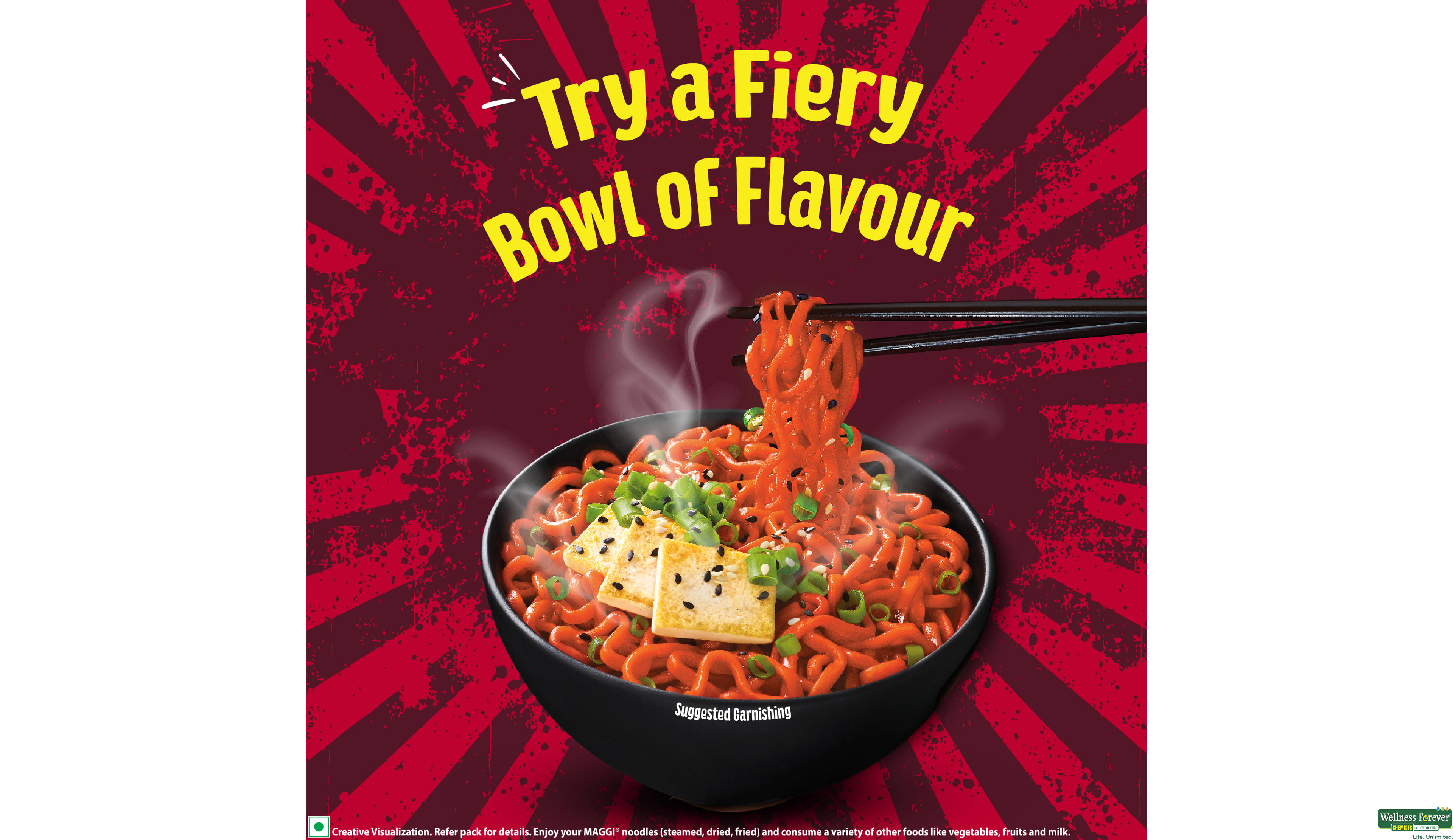 MAGGI KOREAN BBQ VEG NOODLES 90 GM- 5, 90GM, null