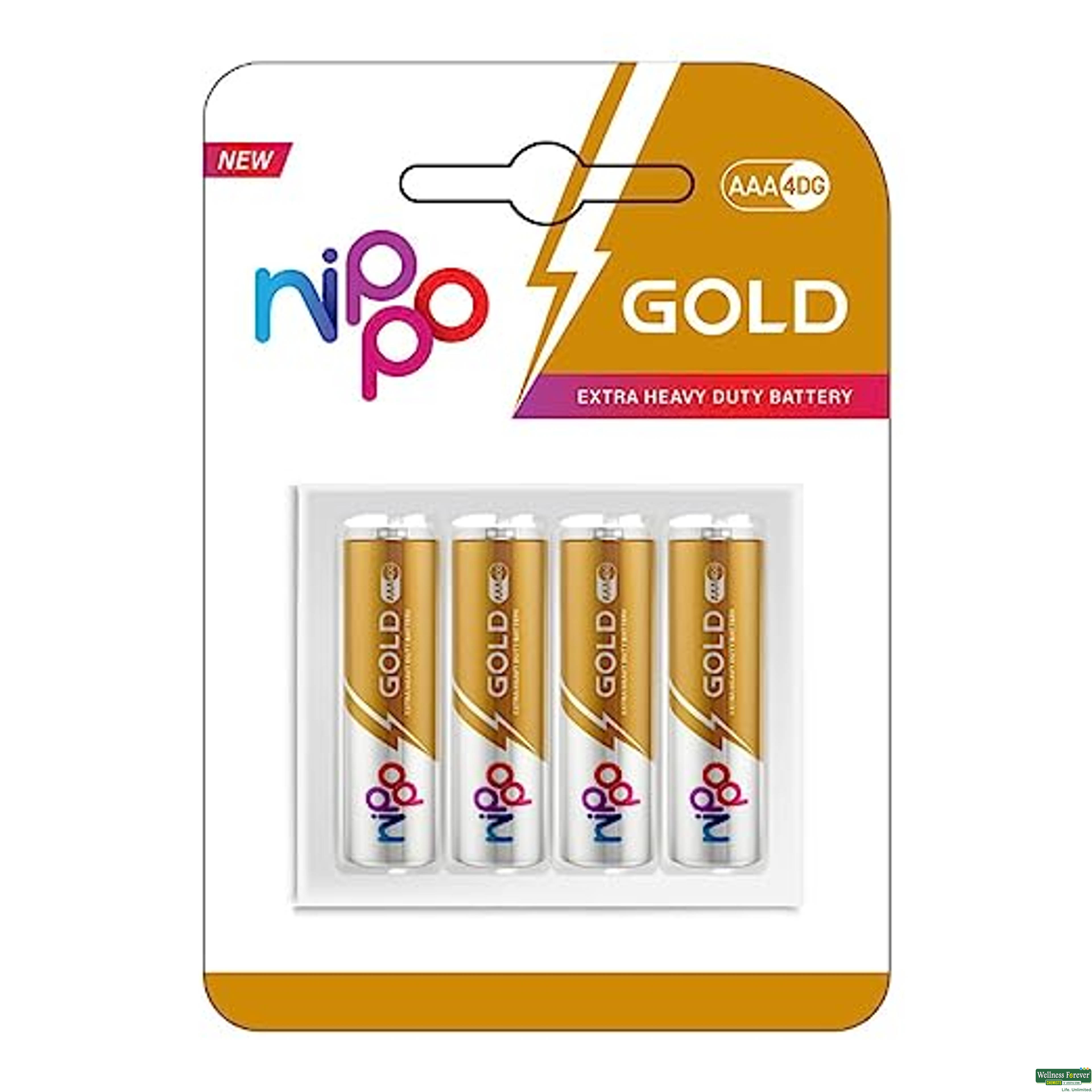 NIPPO AAA 4DG BATTERY GOLD 4PC-image
