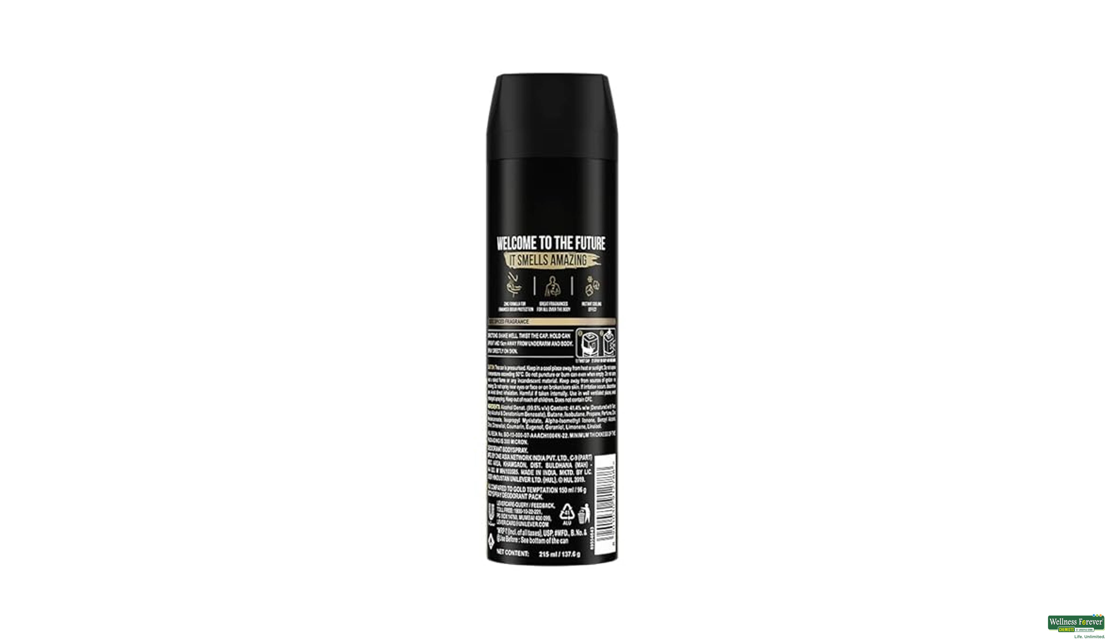 AXE DEO GOLD TEMPTATION 215ML- 2, 215ML, null