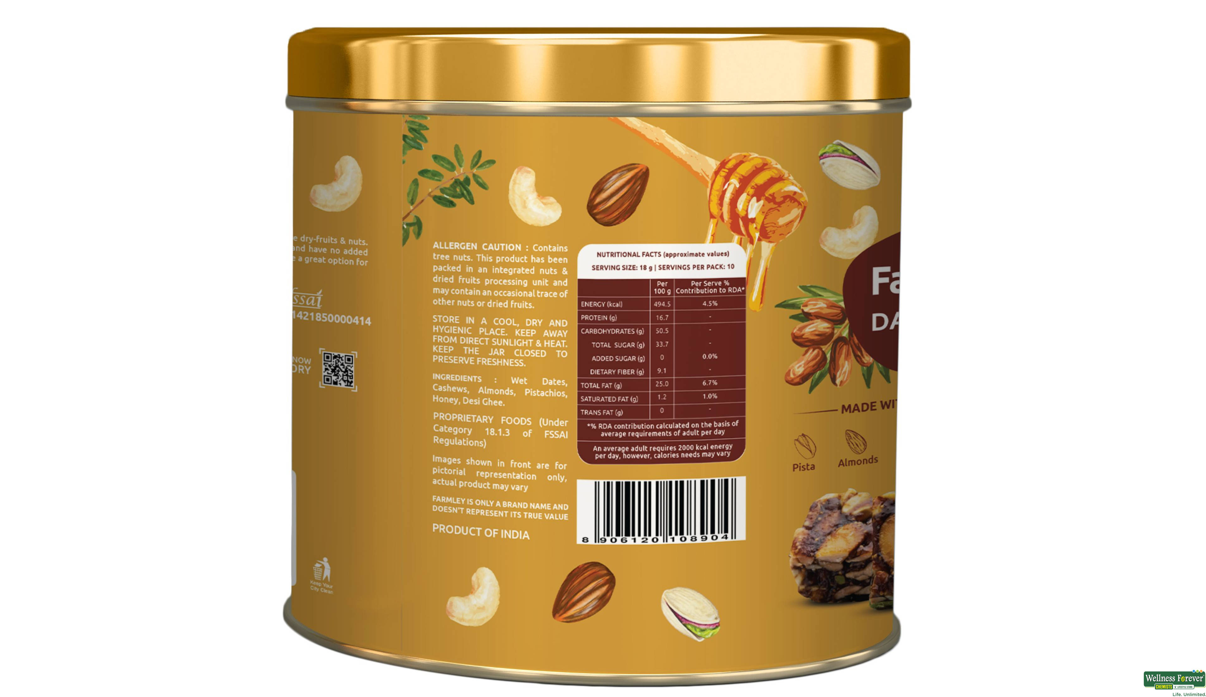 FARMLEY DATE BITE 180G- 3, 18GM, null