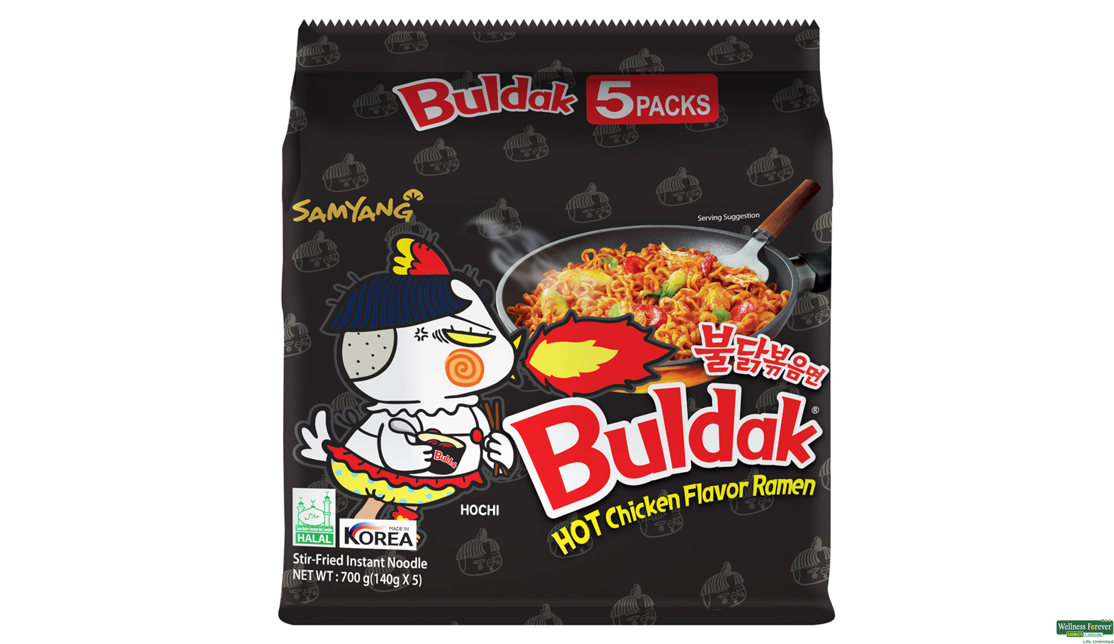 SAMYANG HOT CHICKEN FLAVOR RAMEN 140G- 1, 140GM, null