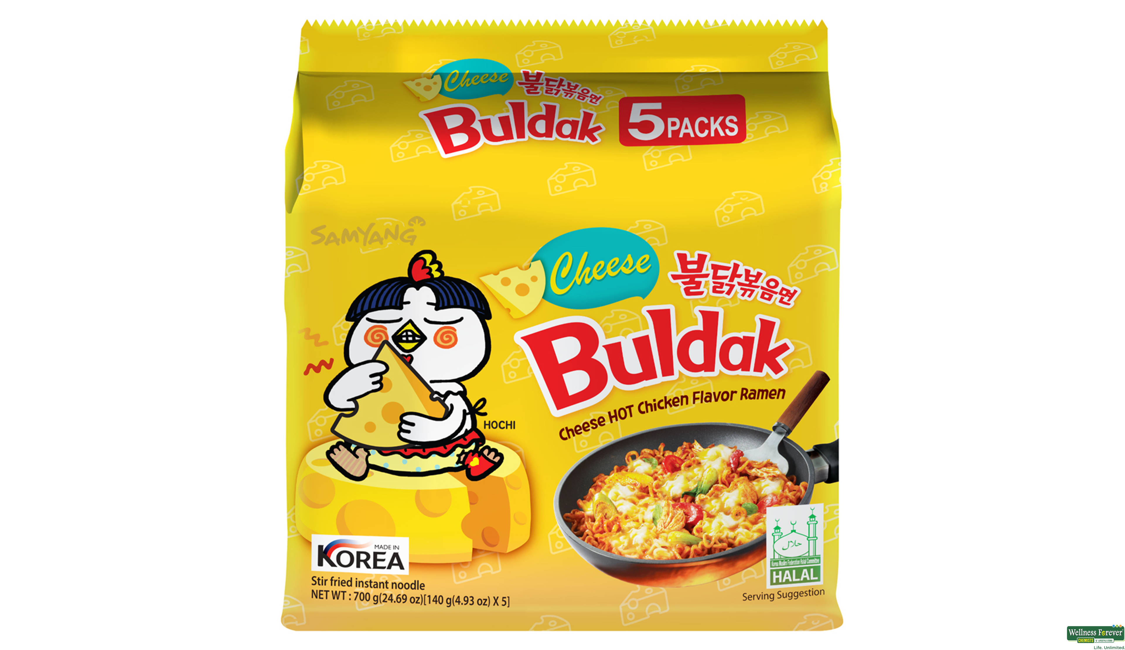 SAMYANG HOT CHICKEN RAMEN CHEESE 140G- 1, 140GM, null