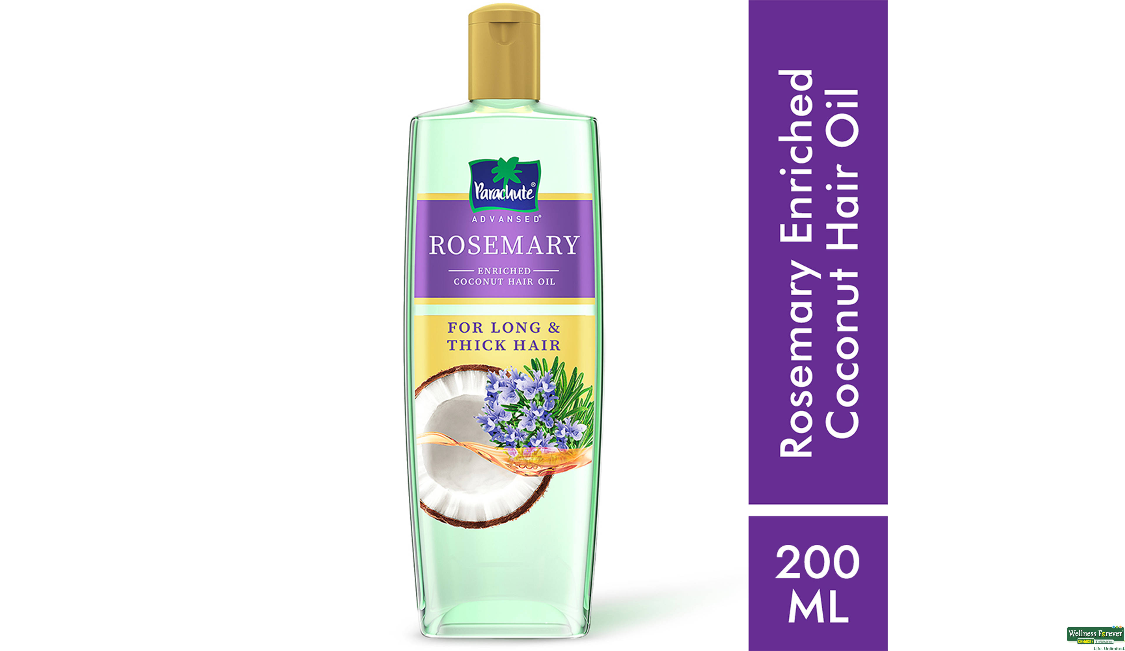 PARACHUTE ROSEMARY & COCONUT H/OIL 200ML- 1, 200ML, null