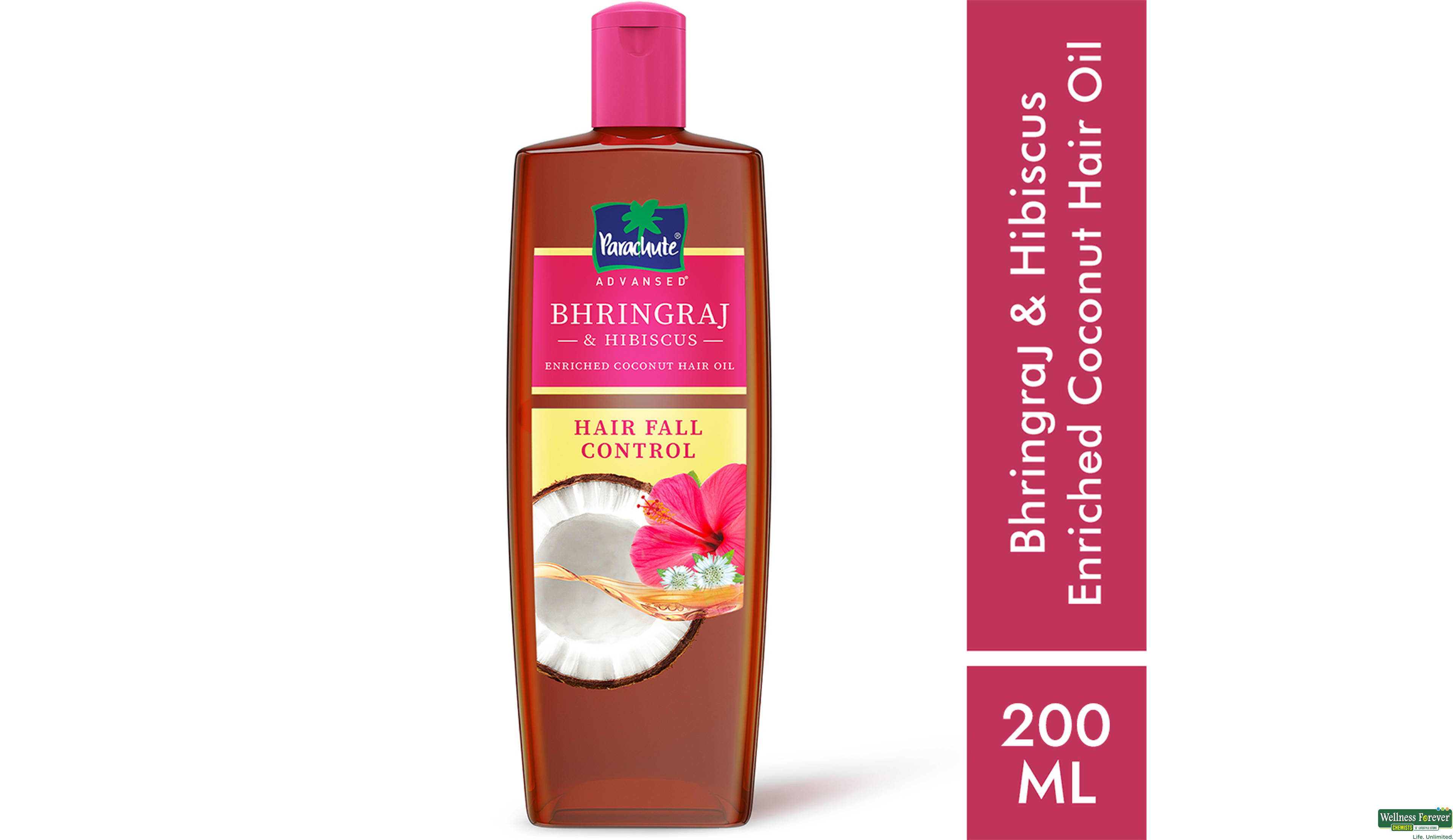 PARACHUTE BHRNG HIBIS & COCONUT H/OIL 200ML- 1, 200ML, null