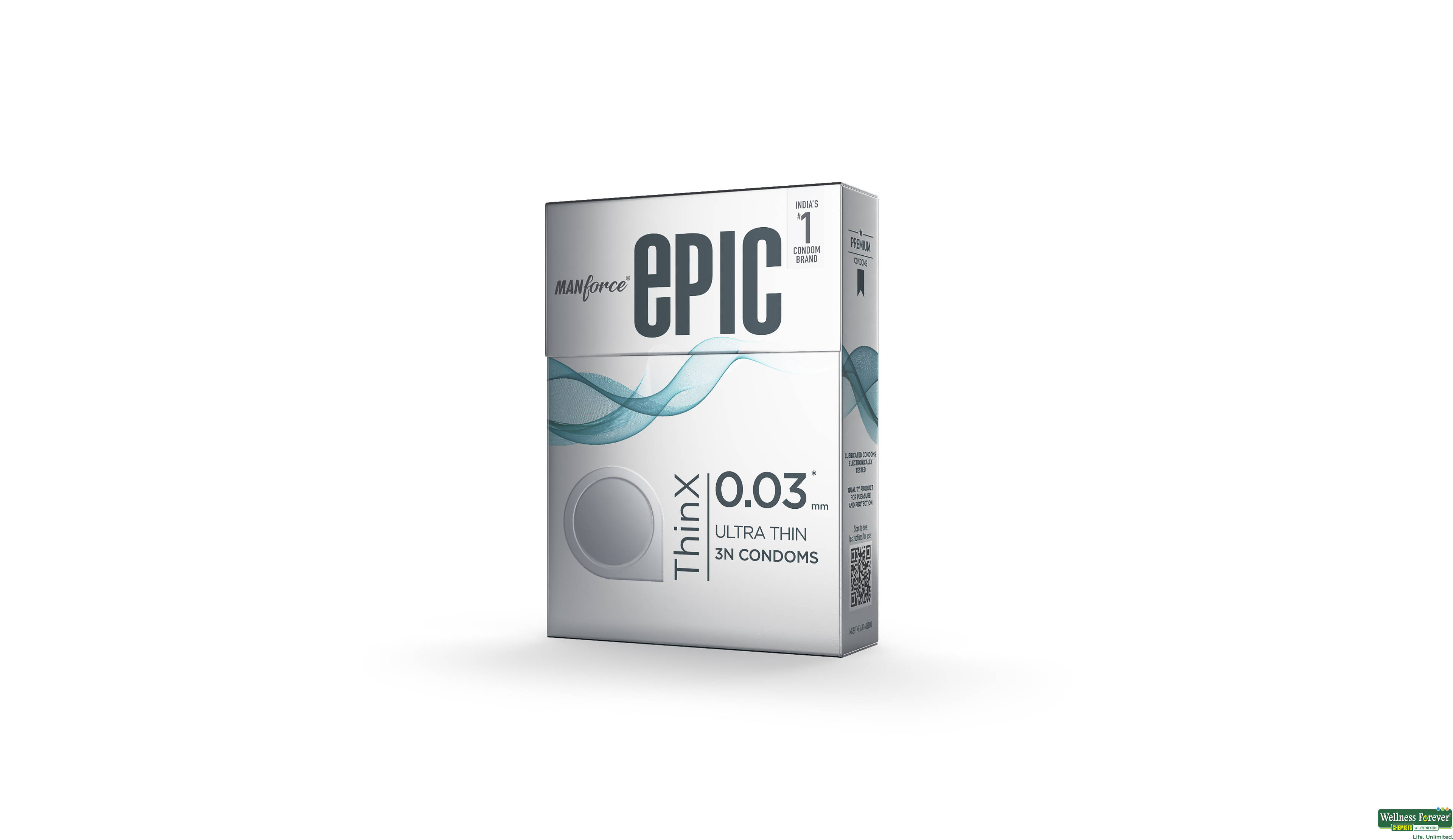 MANFORCE EPIC THINX CONDOMS 3PC- 3, 3PC, null