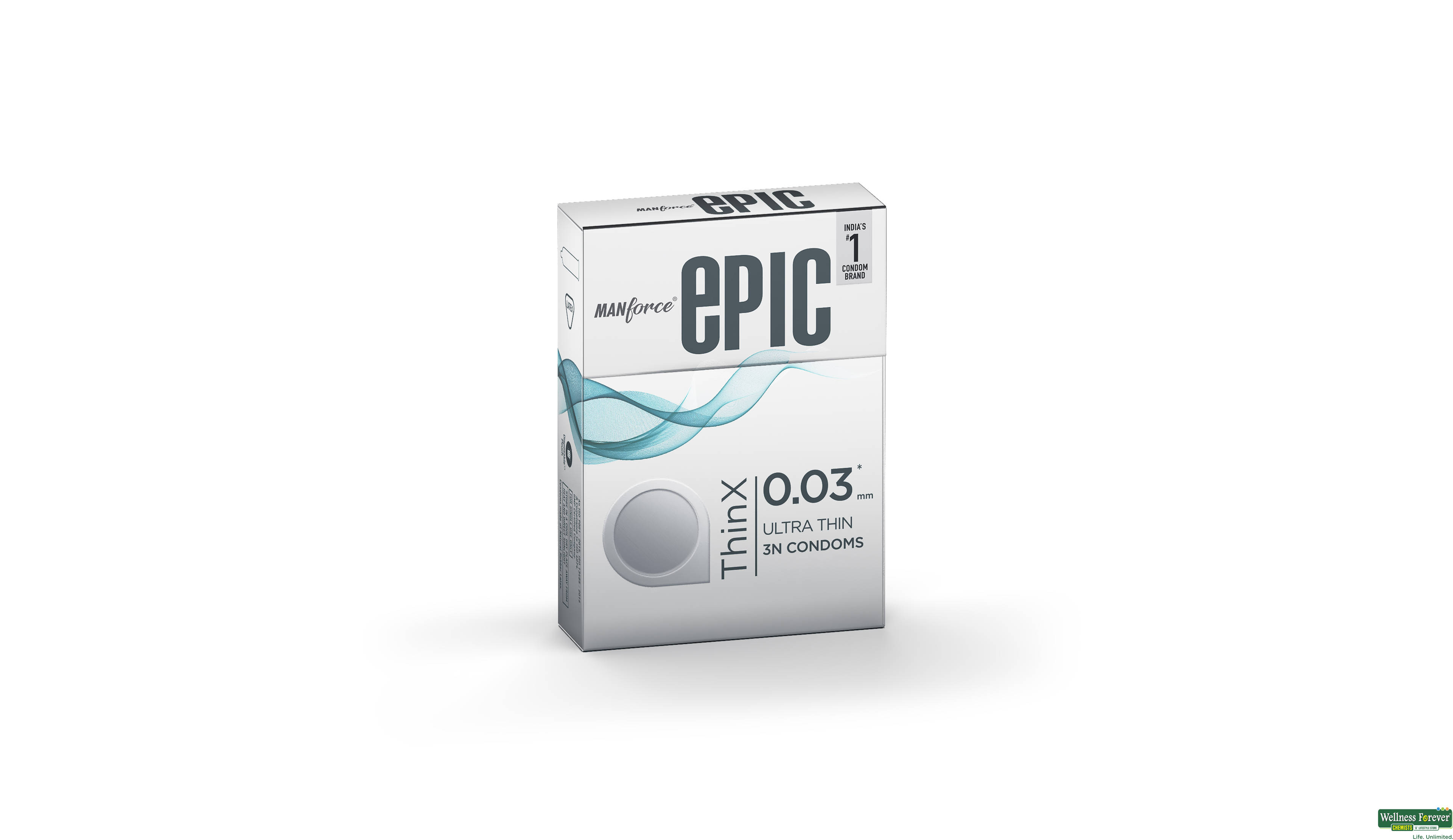 MANFORCE EPIC THINX CONDOMS 3PC- 4, 3PC, null