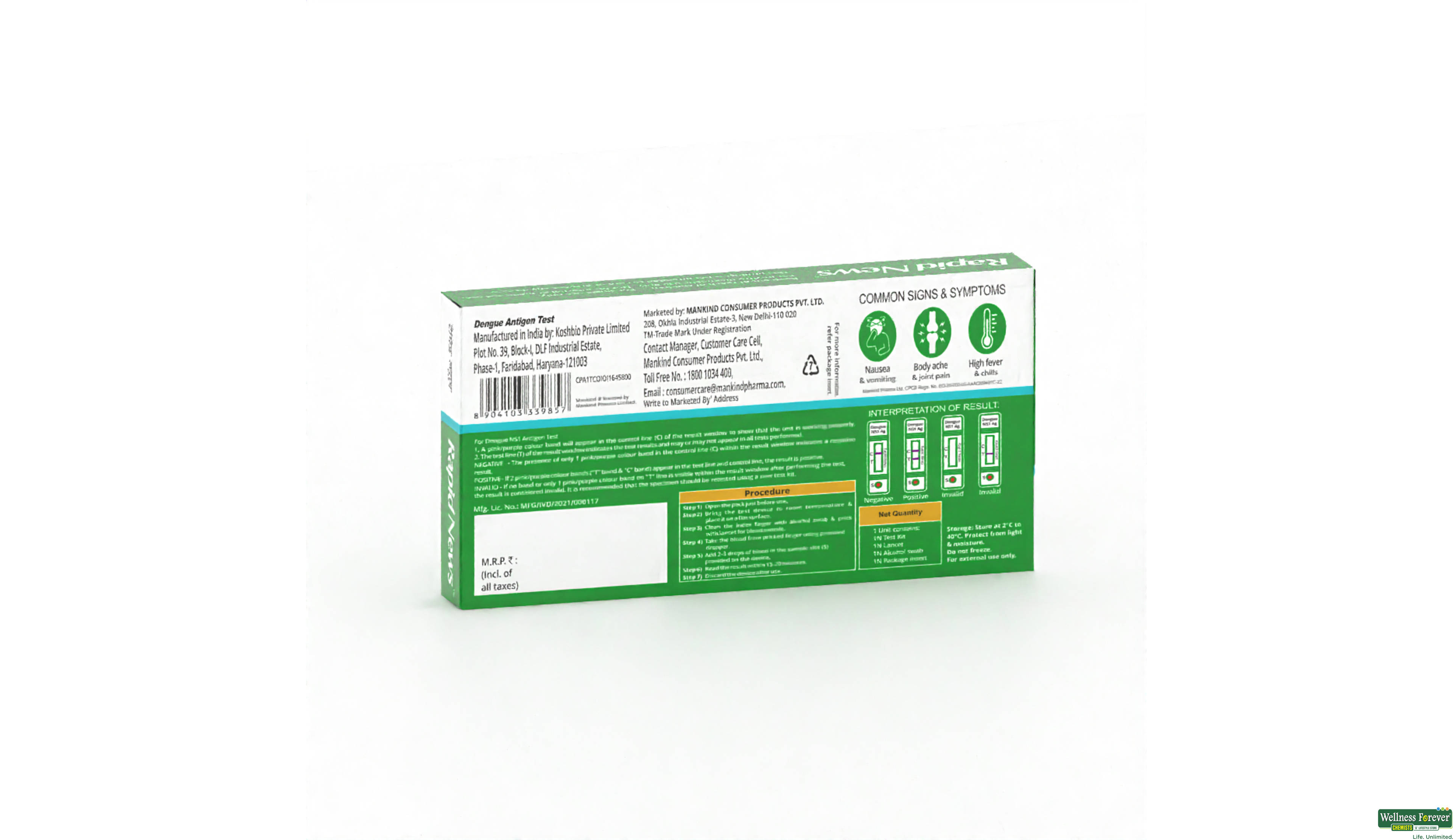 RAPID NEWS DENGUE ANTIGEN TEST KIT 1PC- 2, KIT, null