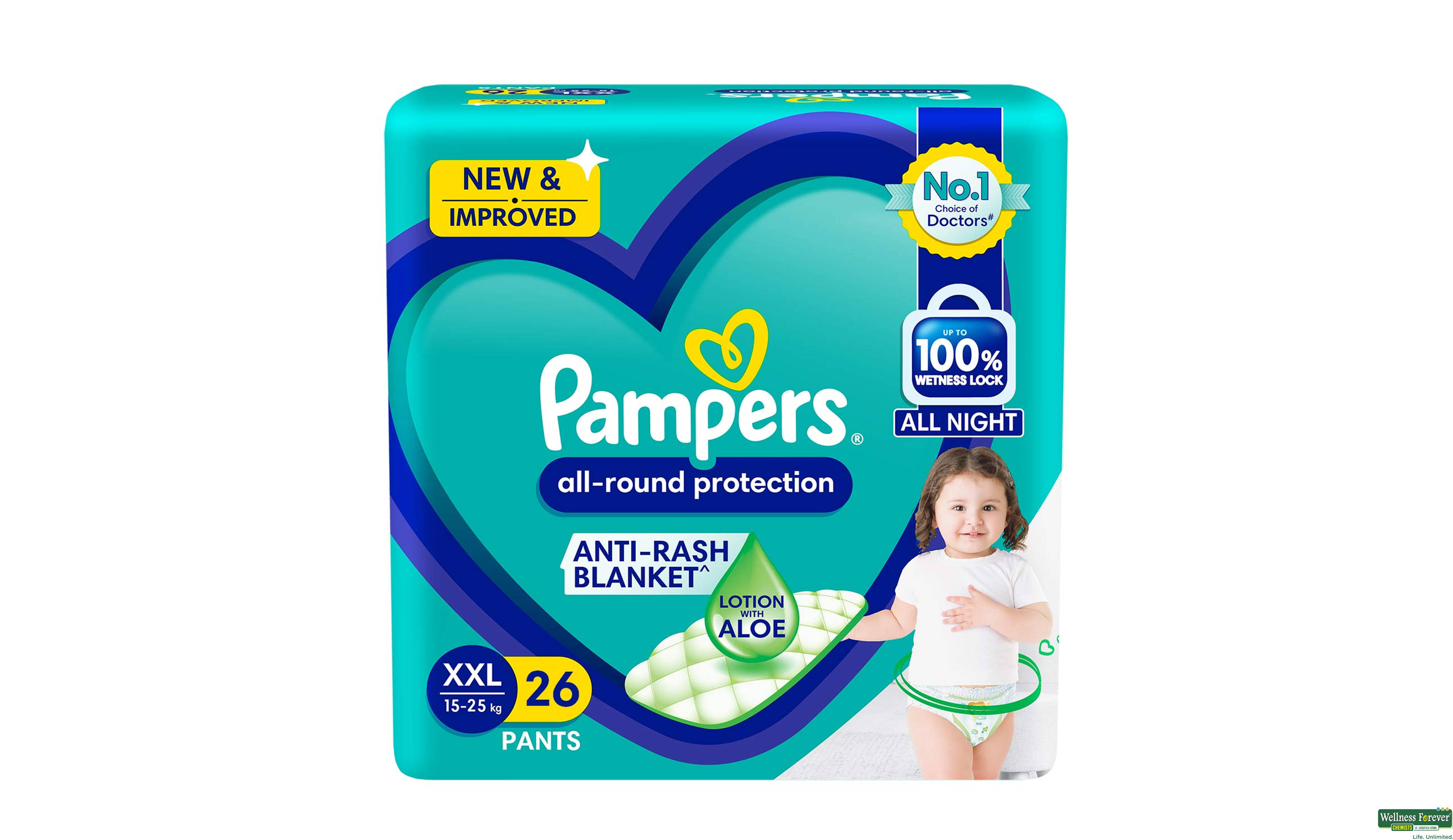 PAMPERS ANTI RASH DIAP XXL26 PC- 1, 26PC, null