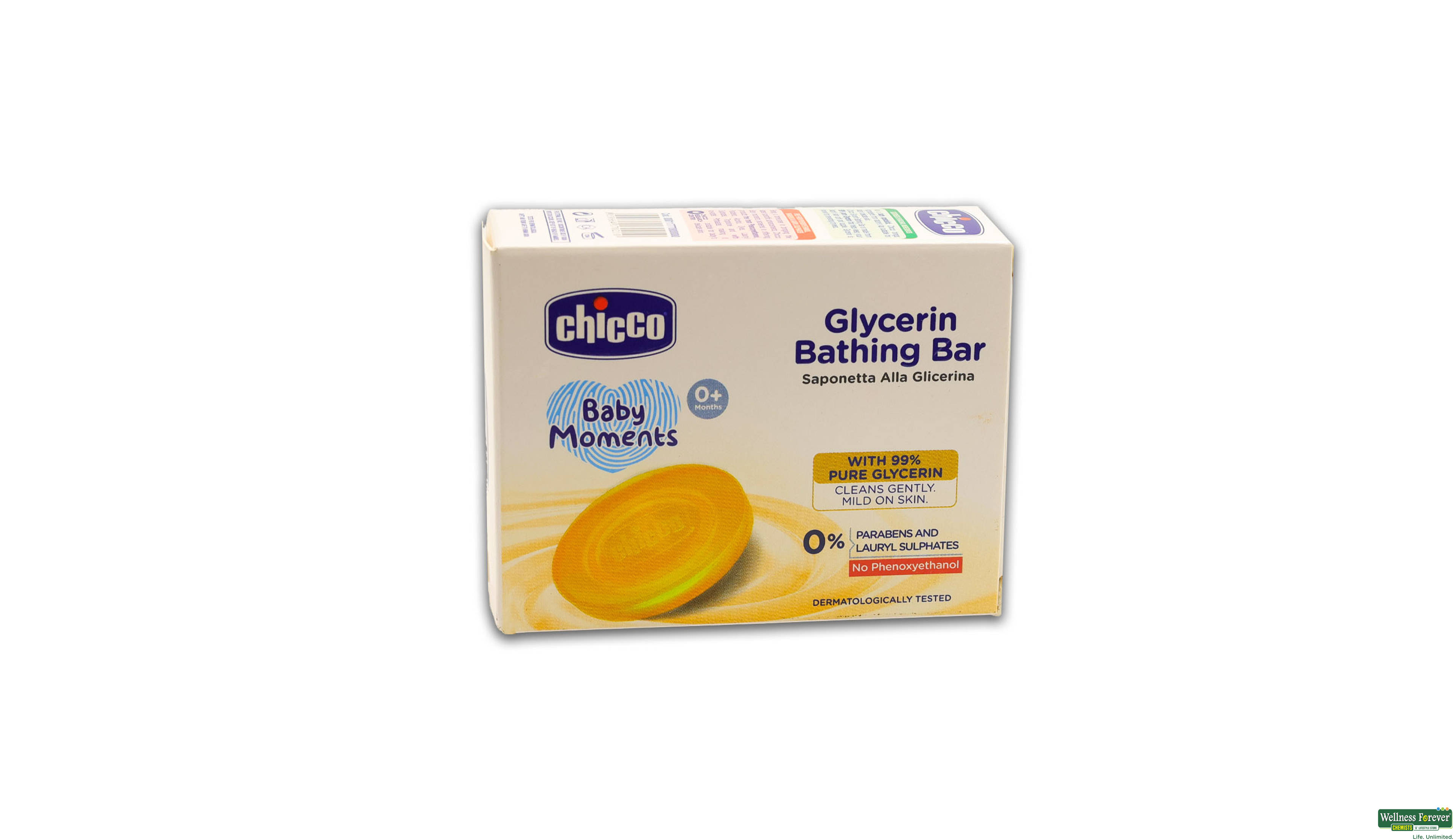 CHICCO BABY GLYCERIN BATHING BAR 75G- 1, 75GM, null