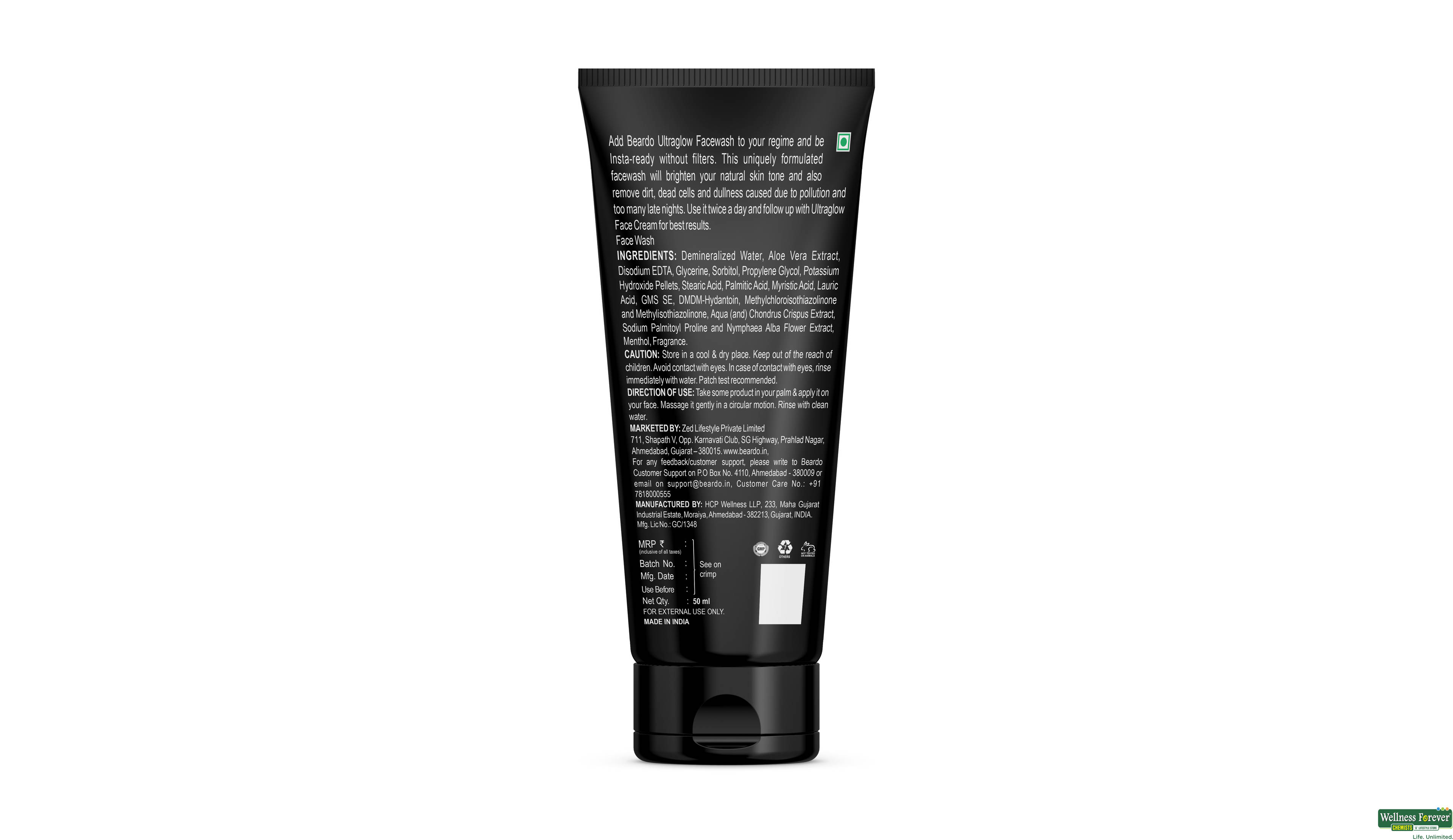 BEARDO ULTRAGLOW FACE WASH 100GM- 2, 100GM, null