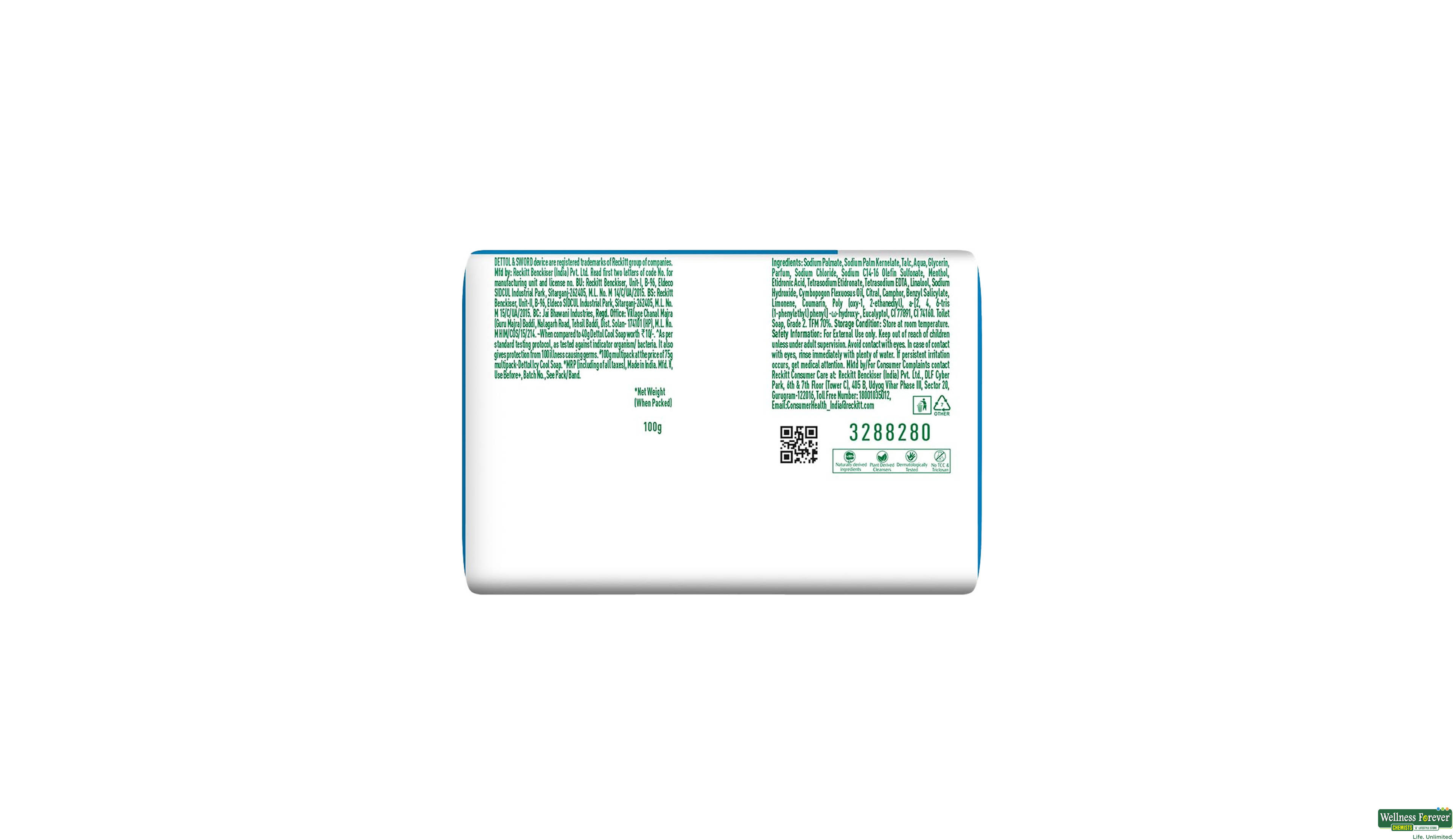 DETTOL SOAP ICY COOL 100GM- 2, 100GM, null