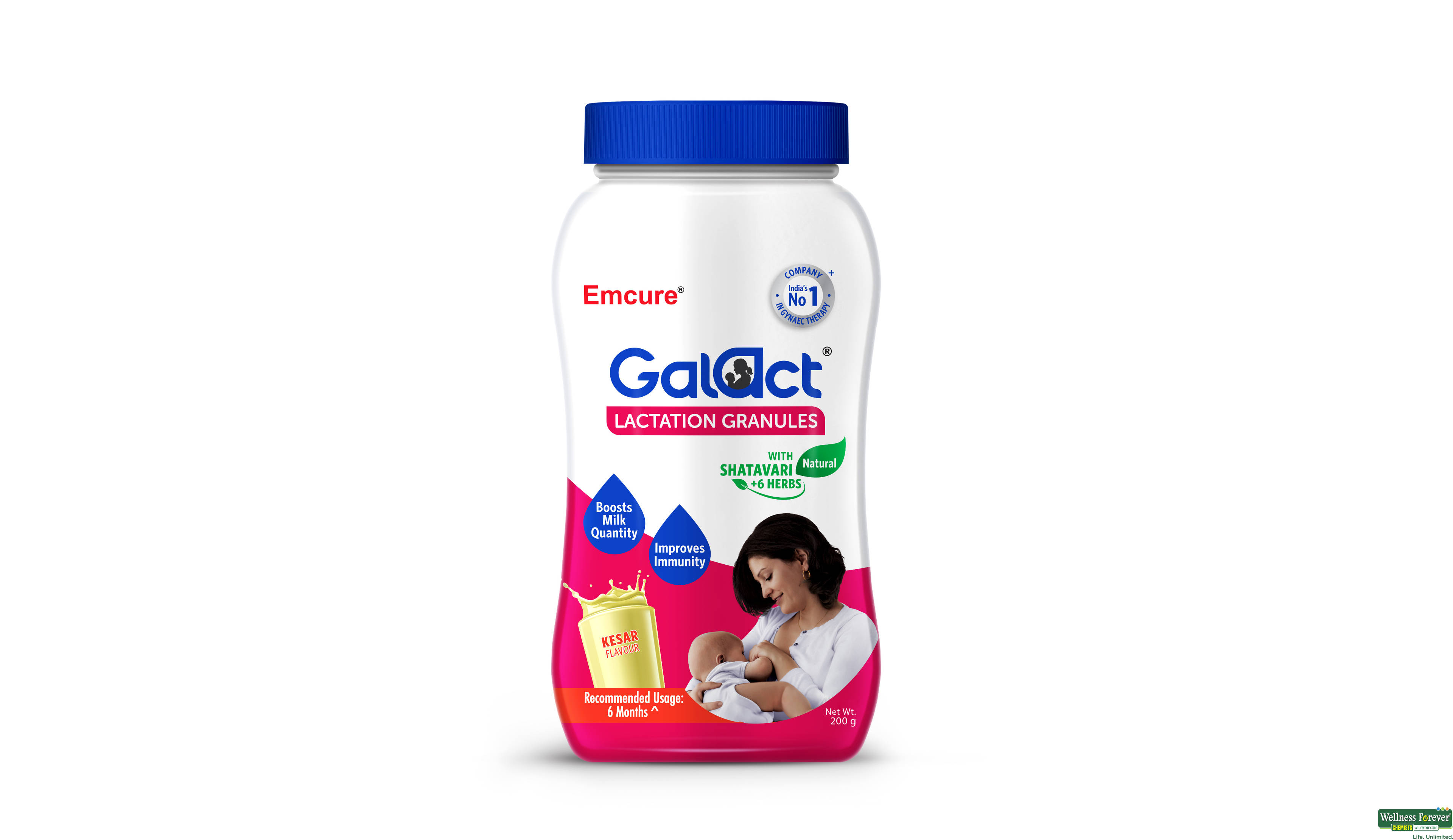 GALACT LACTATION GRANULES KESAR 200GMS- 1, 200GM, null