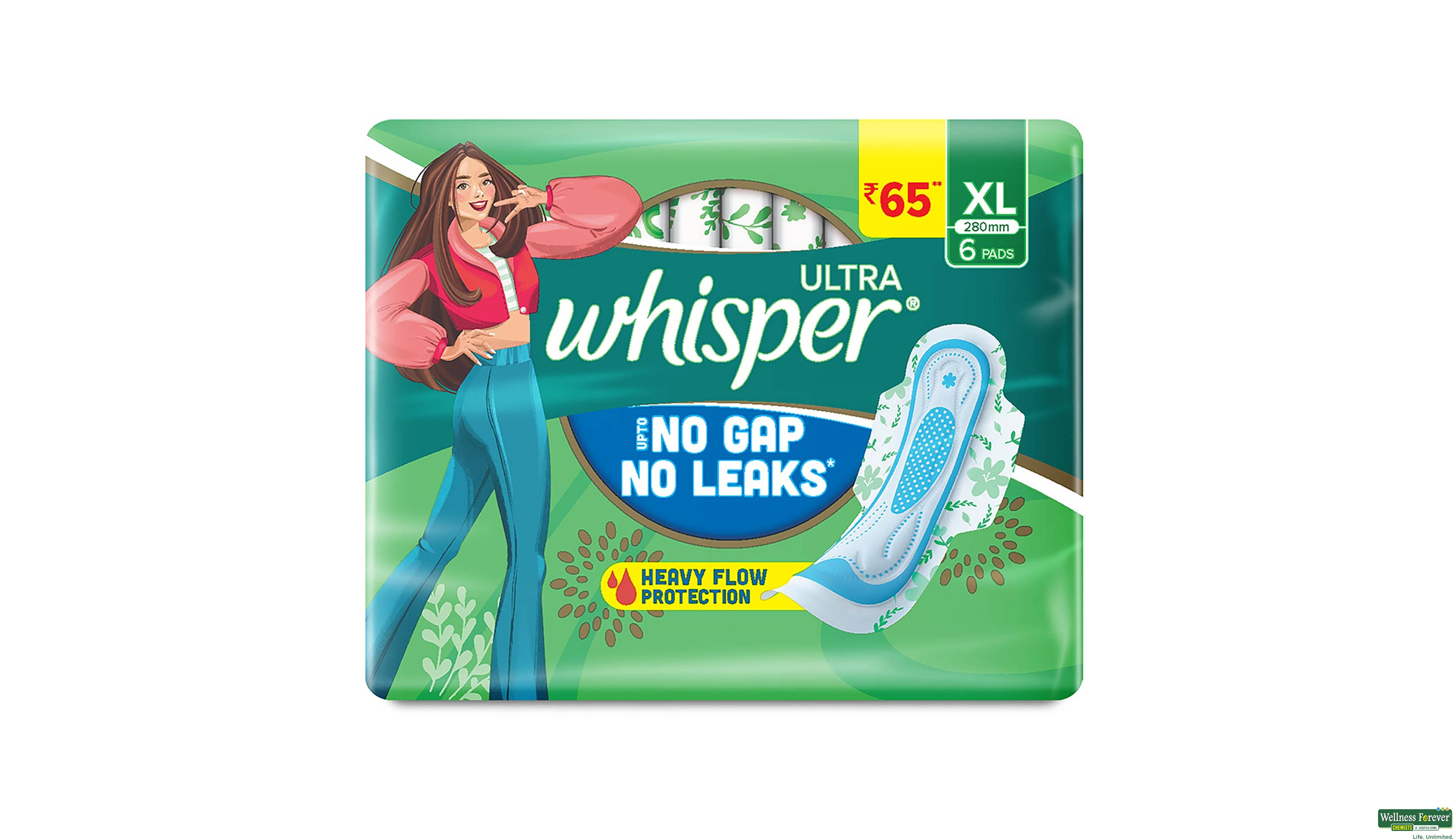 WHISPER SA/PADS ULTRA XL 6PC- 1, 6PC, null