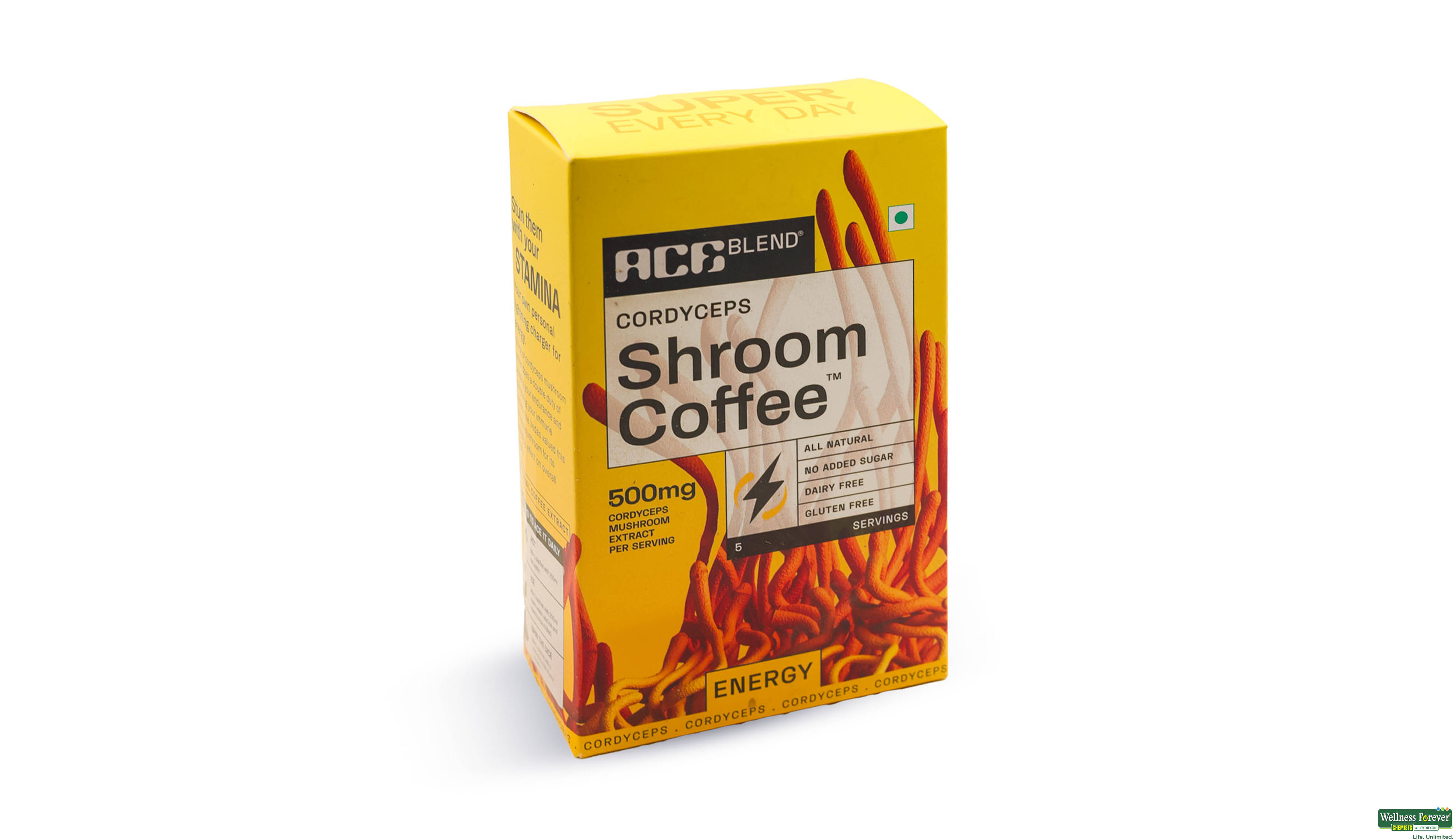 ACE BLEND CORDYCEPS SHROOM COFFEE 40GM- 1, 40GM, null