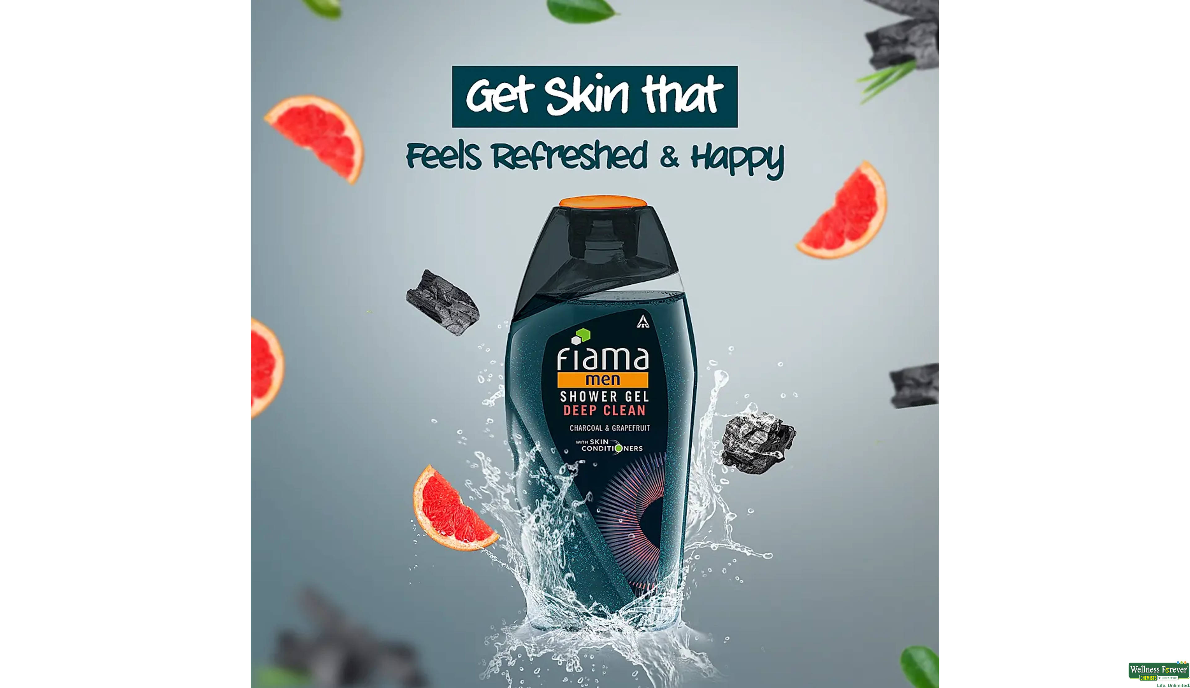 FIAMA SG MEN CHARCOAL 250ML- 4, 250ML, null