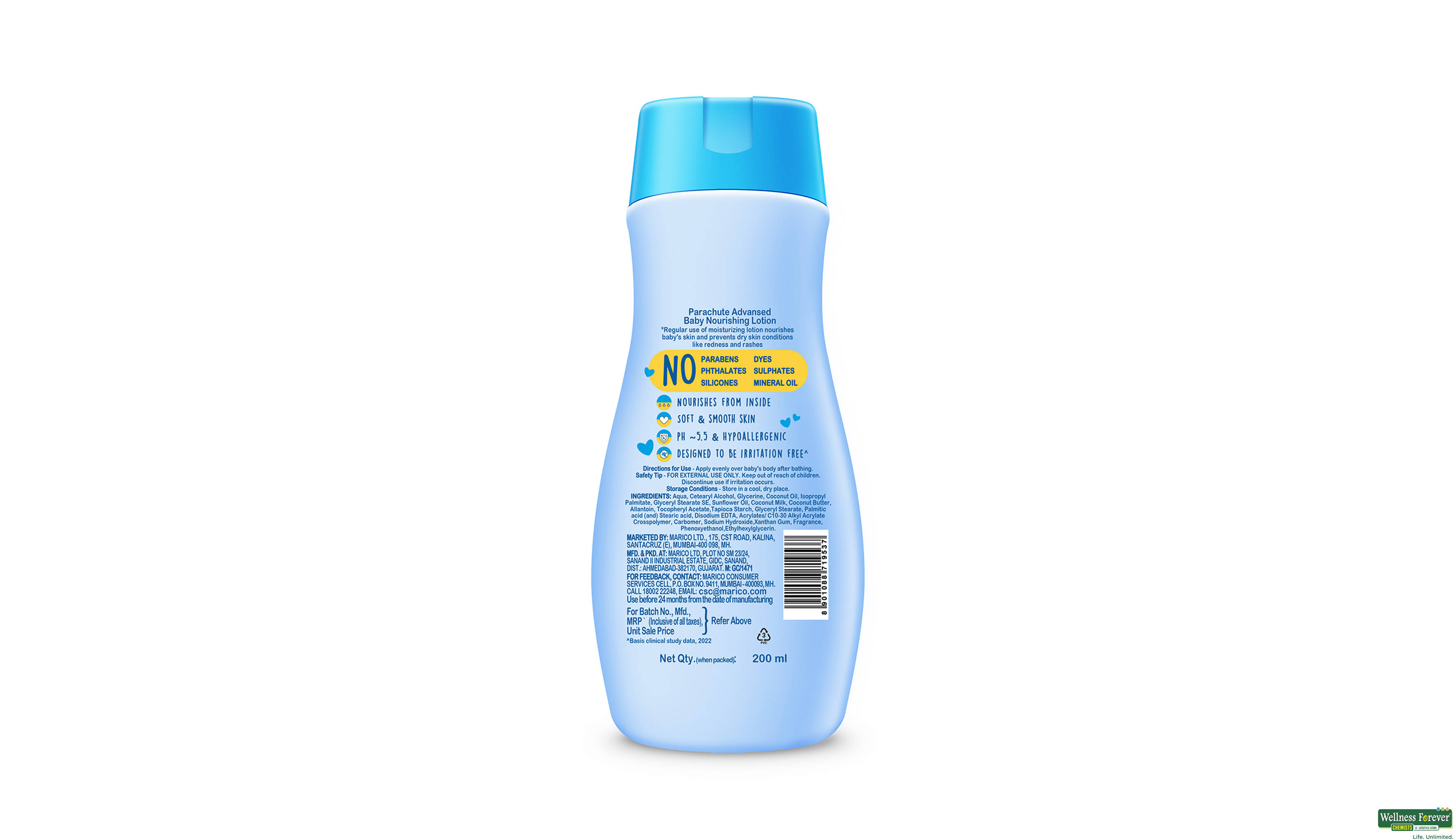 PARACHUTE ADVANSED BABY NOURISHING LOTION 200ML- 2, 200ML, null