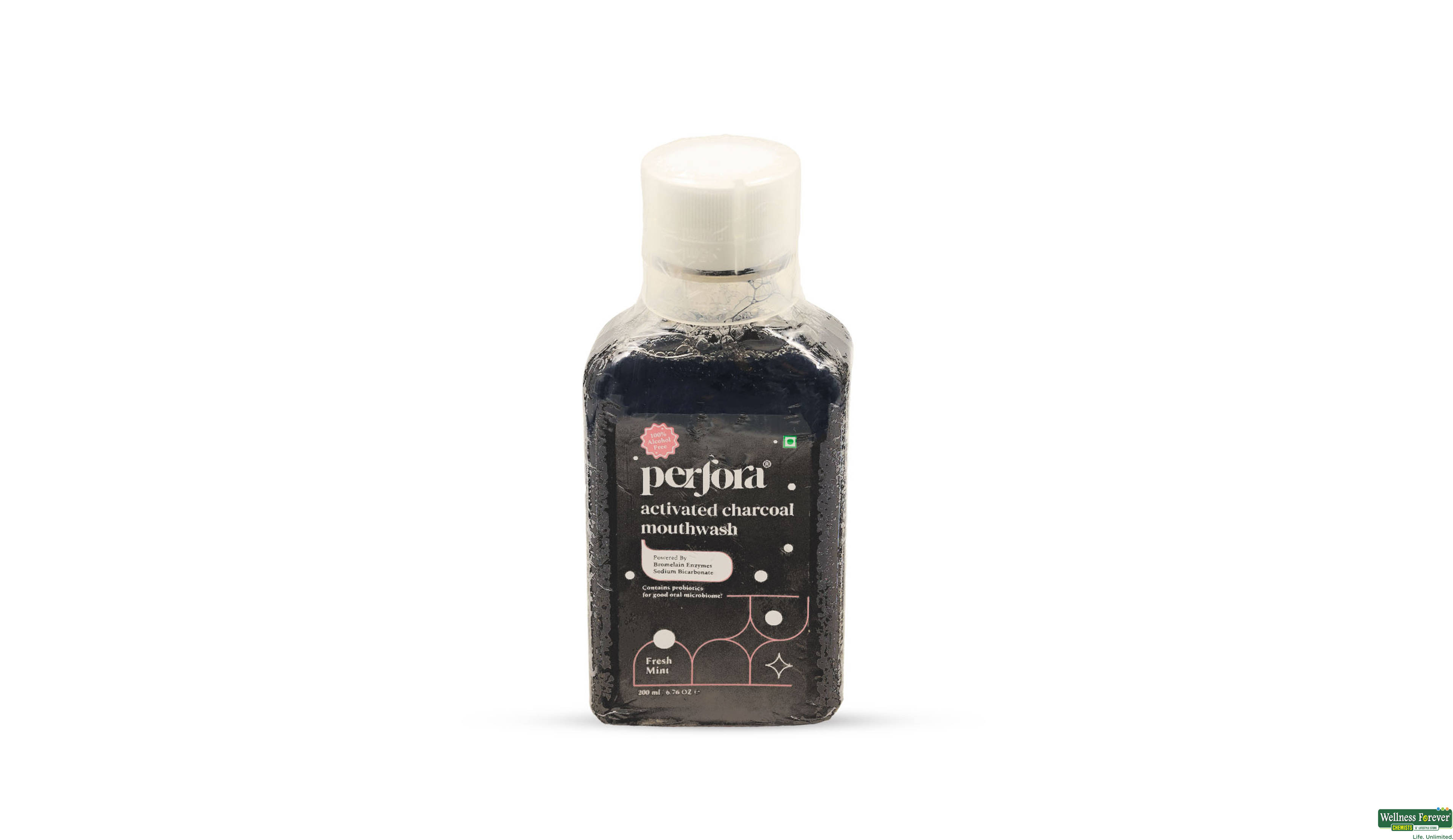 PERFORA MOUTHWASH ACTIVATED CHARCOAL 200ML- 1, 200ML, null