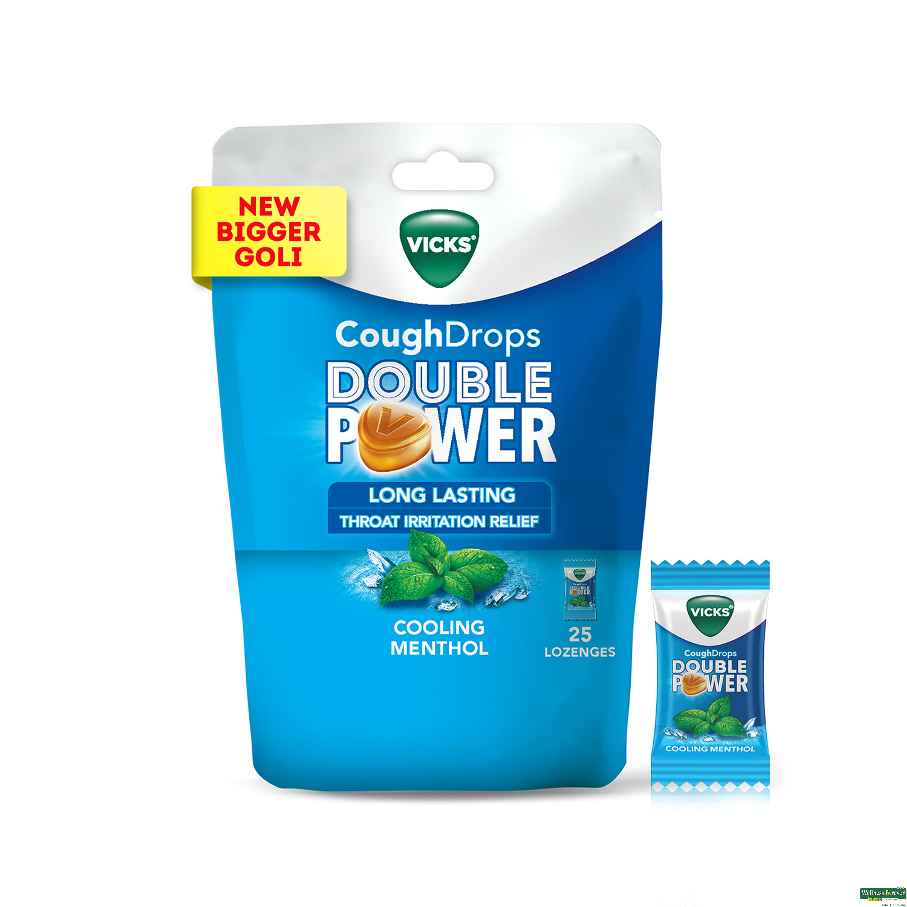 VICKS COUGH DROP MENTHOL STANDEE POUCH 25PC-image