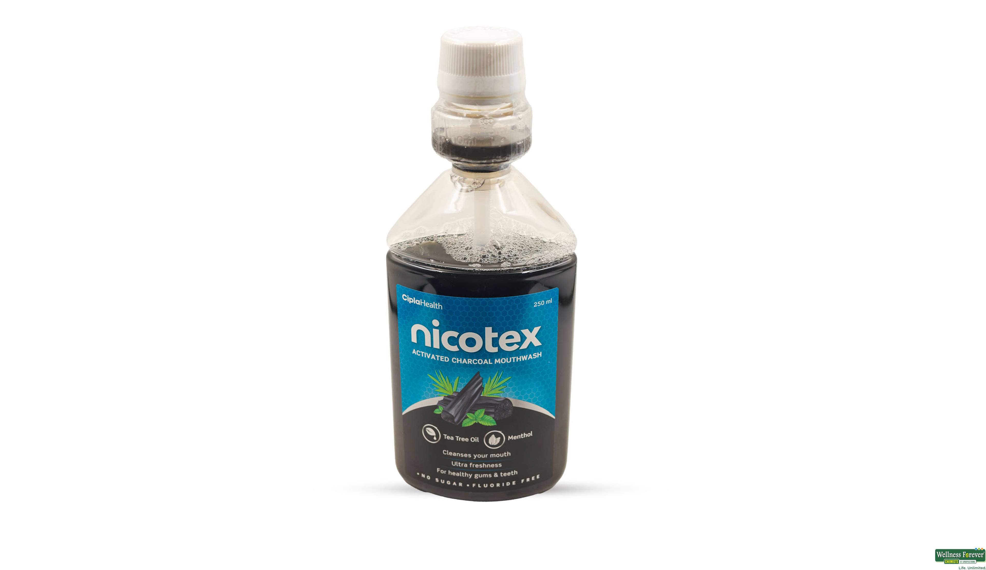 NICOTEX MOUTHWASH CHARCOAL 250ML- 1, 250ML, null