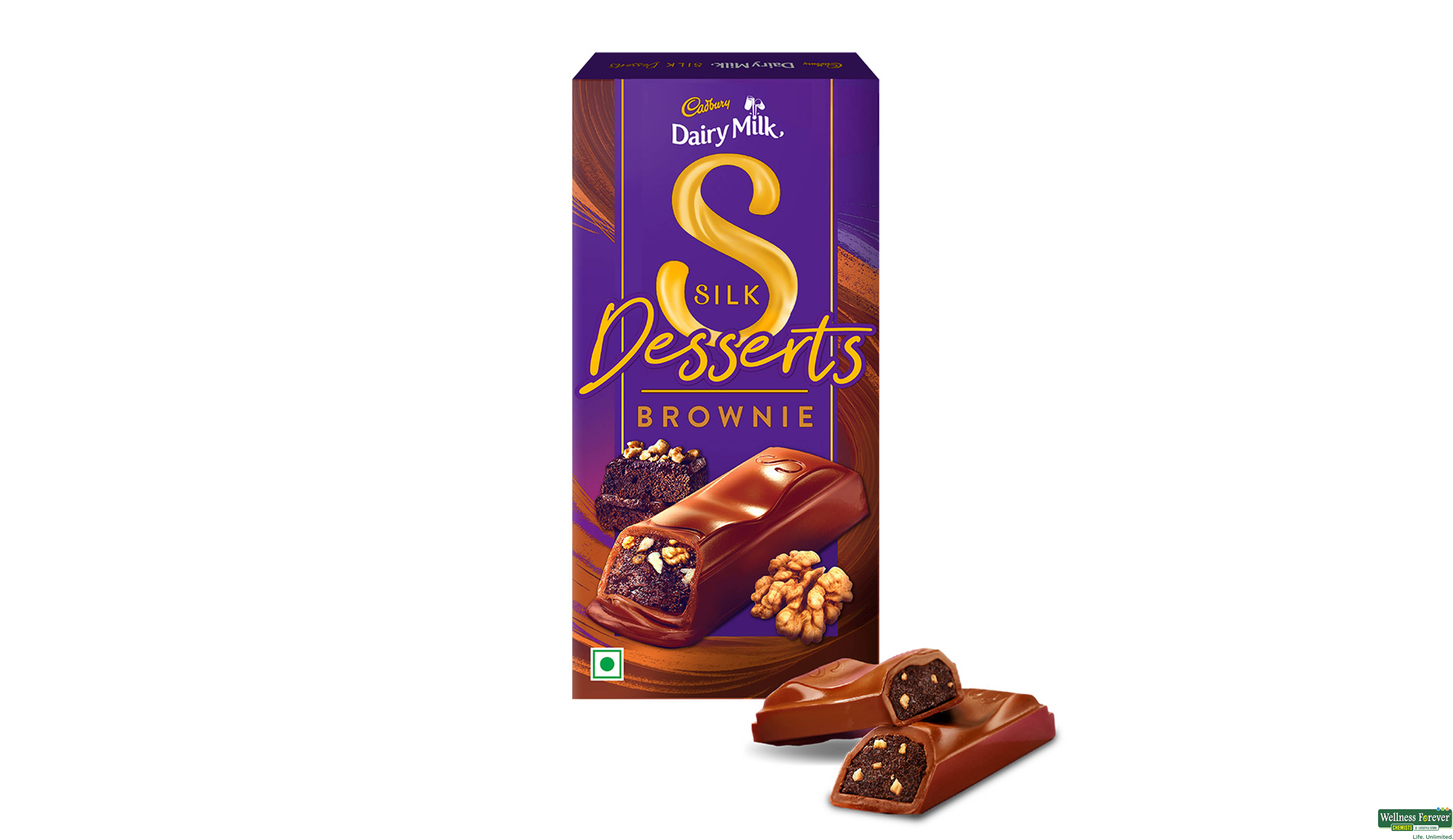 CADB CHOC SILK WALNUT BROWNIE 140G- 1, 140GM, null