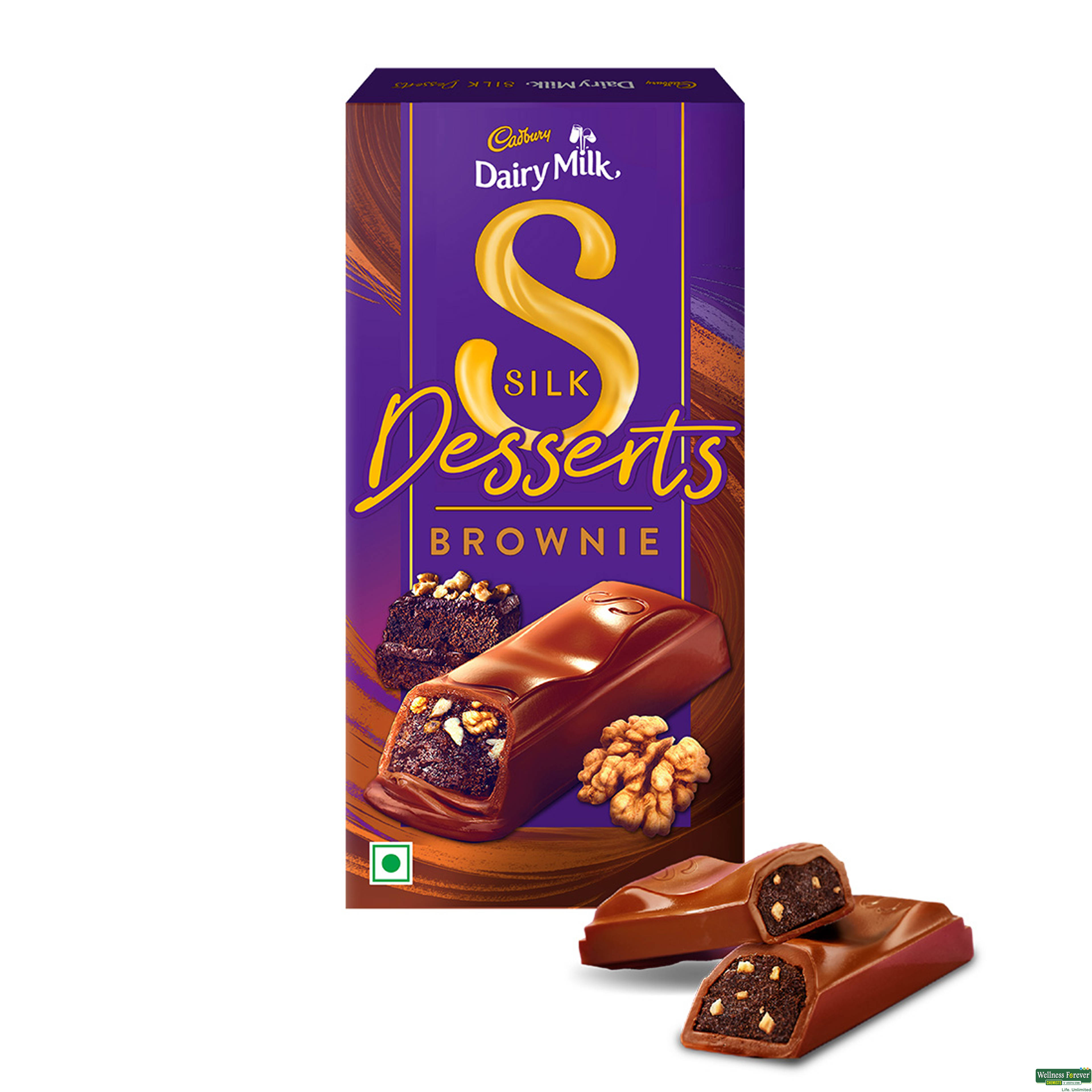 Cadbury Chocolate Silk Walnut Brownie 140g-image