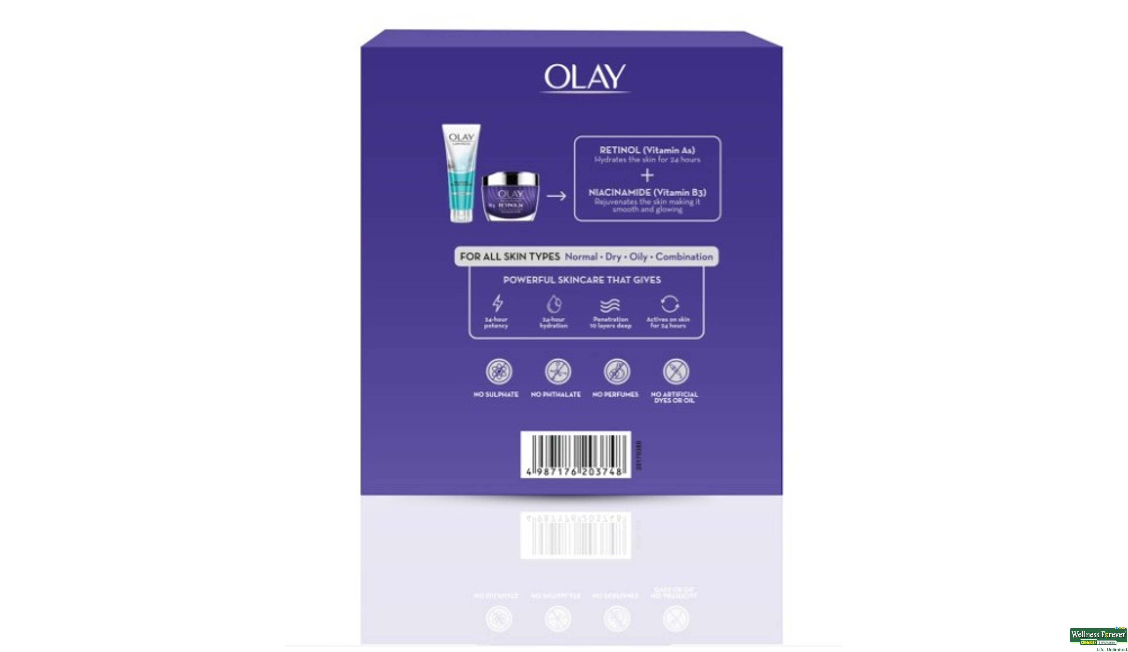 OLAY CLEANSER 100GM +VIT C CREAM 50GM- 2, 1PC, null