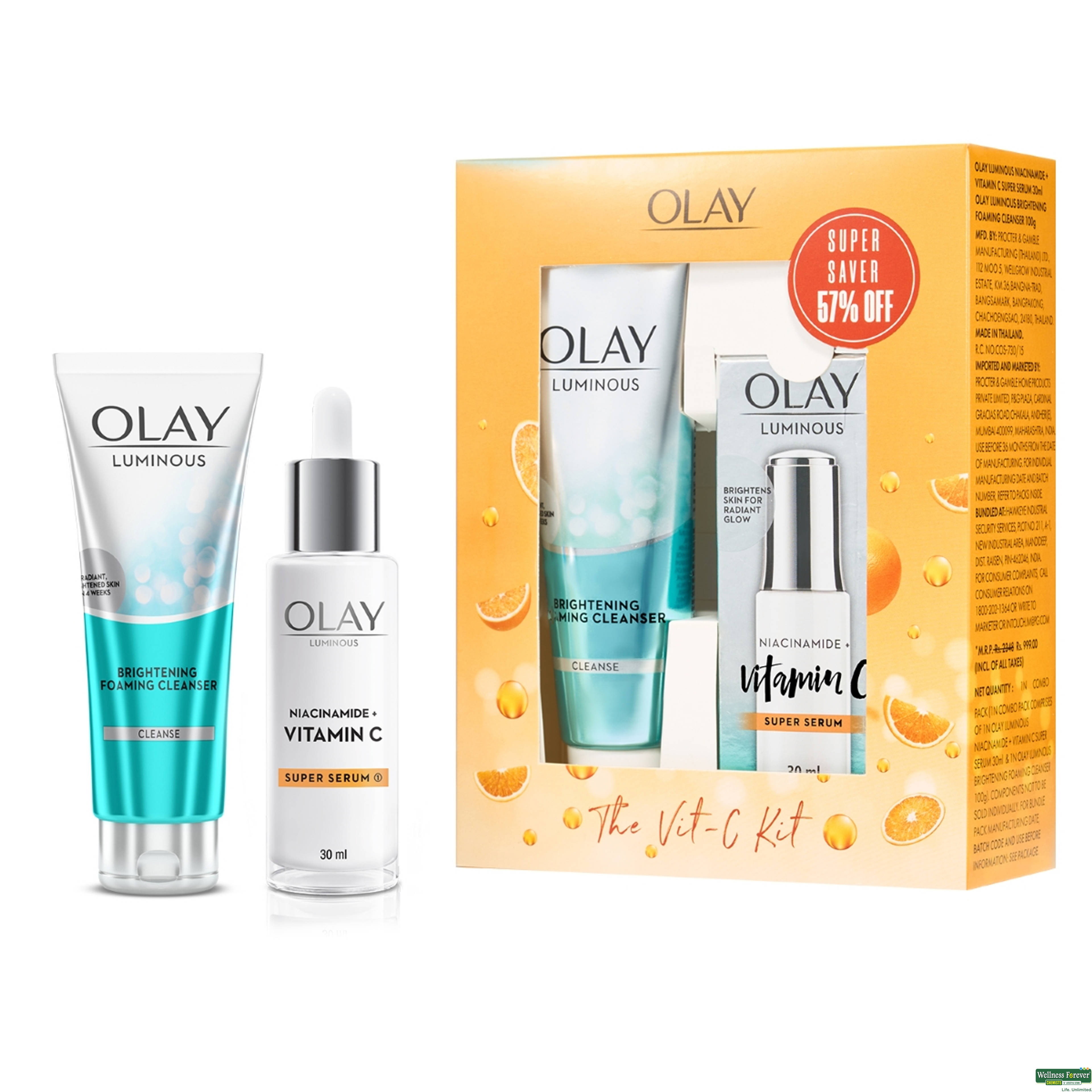 Olay Cleanser 100g + Retinol Serum 30ml-image
