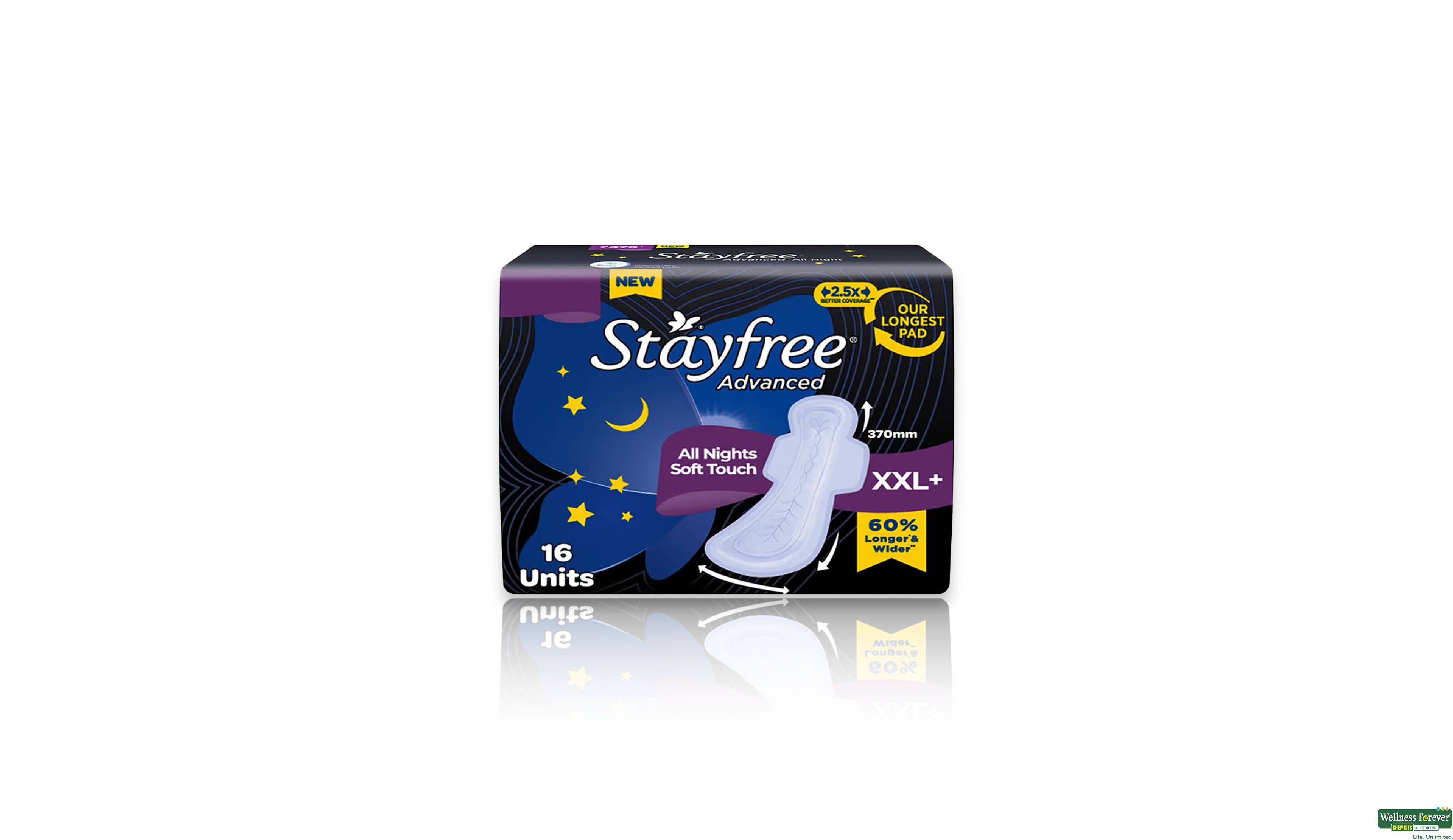 STAYFREE ADVANCED ALL NIGHTS XXL+16PC- 1, 16PC, null