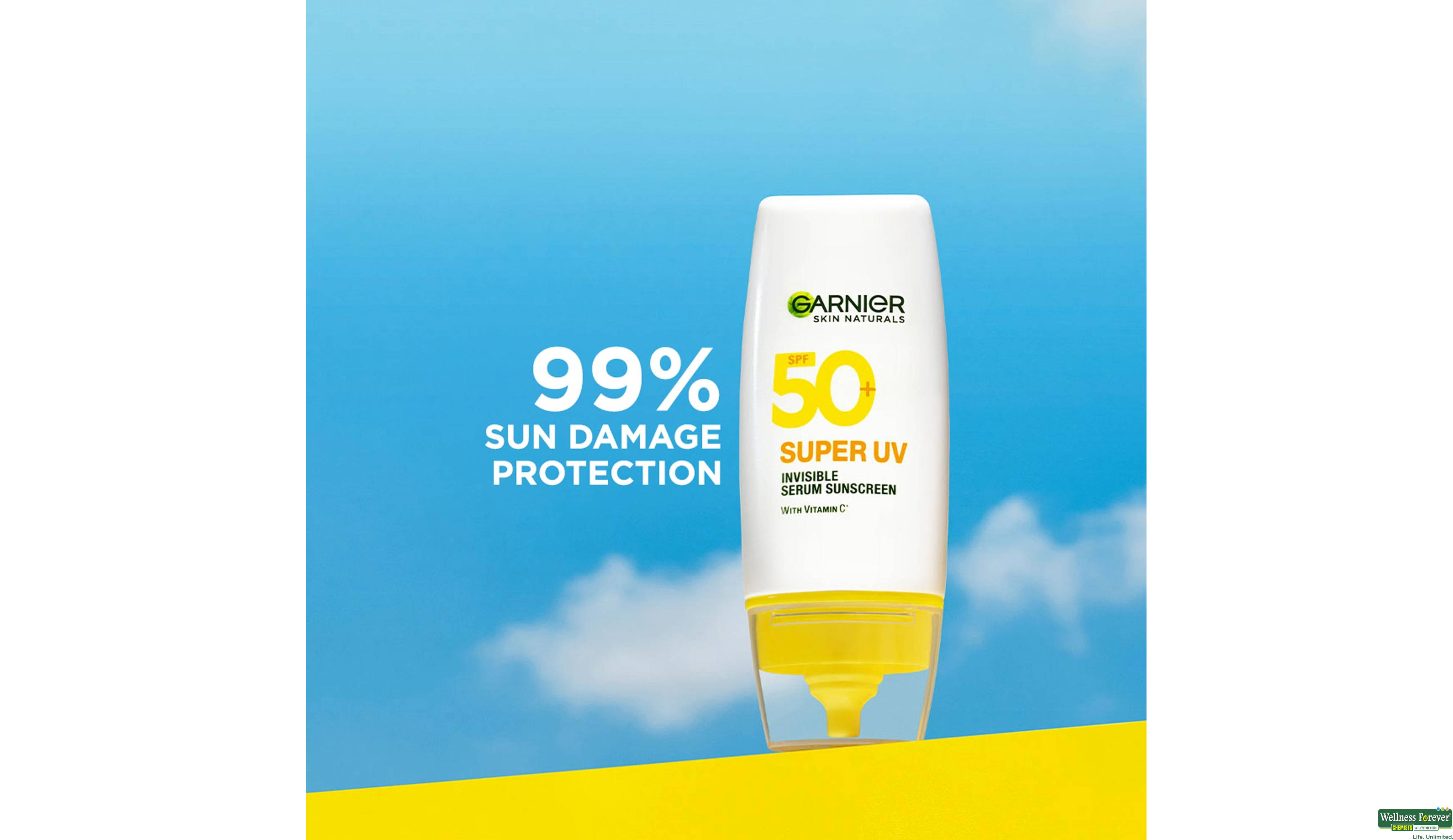 GARNIER SUPER UV INVISIBLE SERUM SUNSCREEN SPF50 PA++++ 30ML- 6, 30ML, null