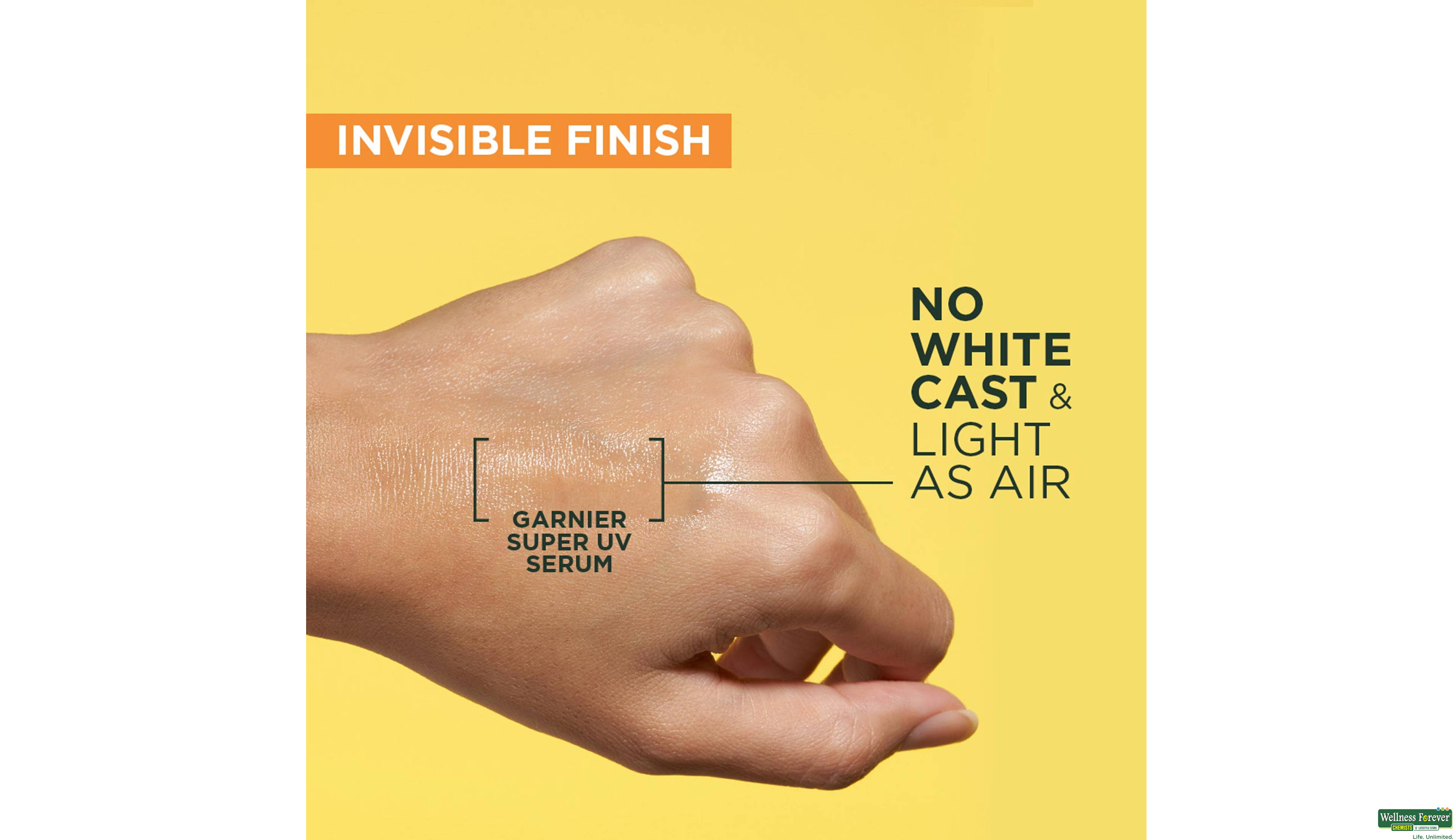 GARNIER SUPER UV INVISIBLE SERUM SUNSCREEN SPF50 PA++++ 30ML- 8, 30ML, null