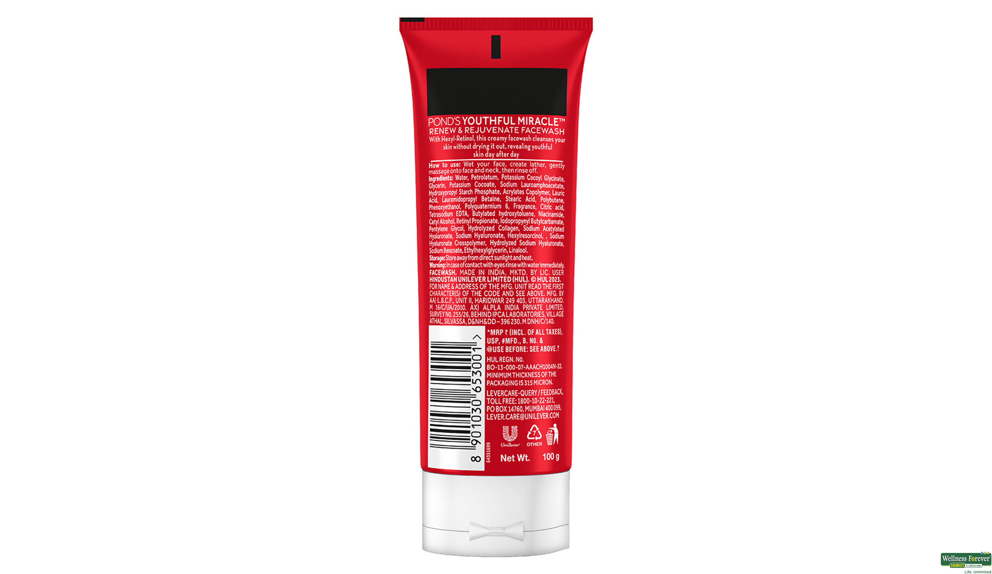 PONDS YOUTHFUL MIRACLE RENEW & REJUVENATE FACEWASH 100ML- 6, 100ML, null