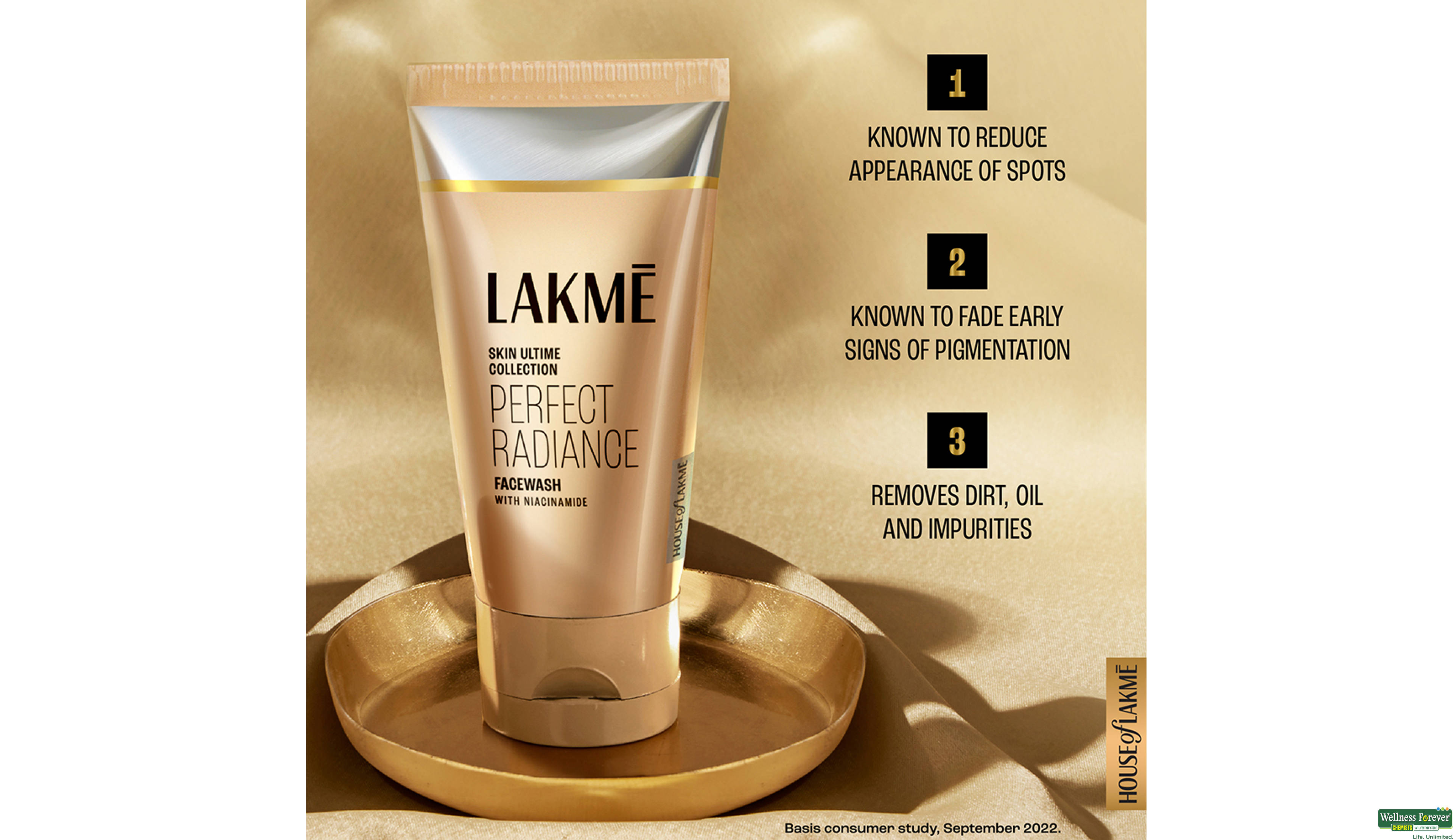 LAKME PRFCT RADIANCE FACEWASH WITH NIACINAMIDE 100GM- 6, 100GM, null