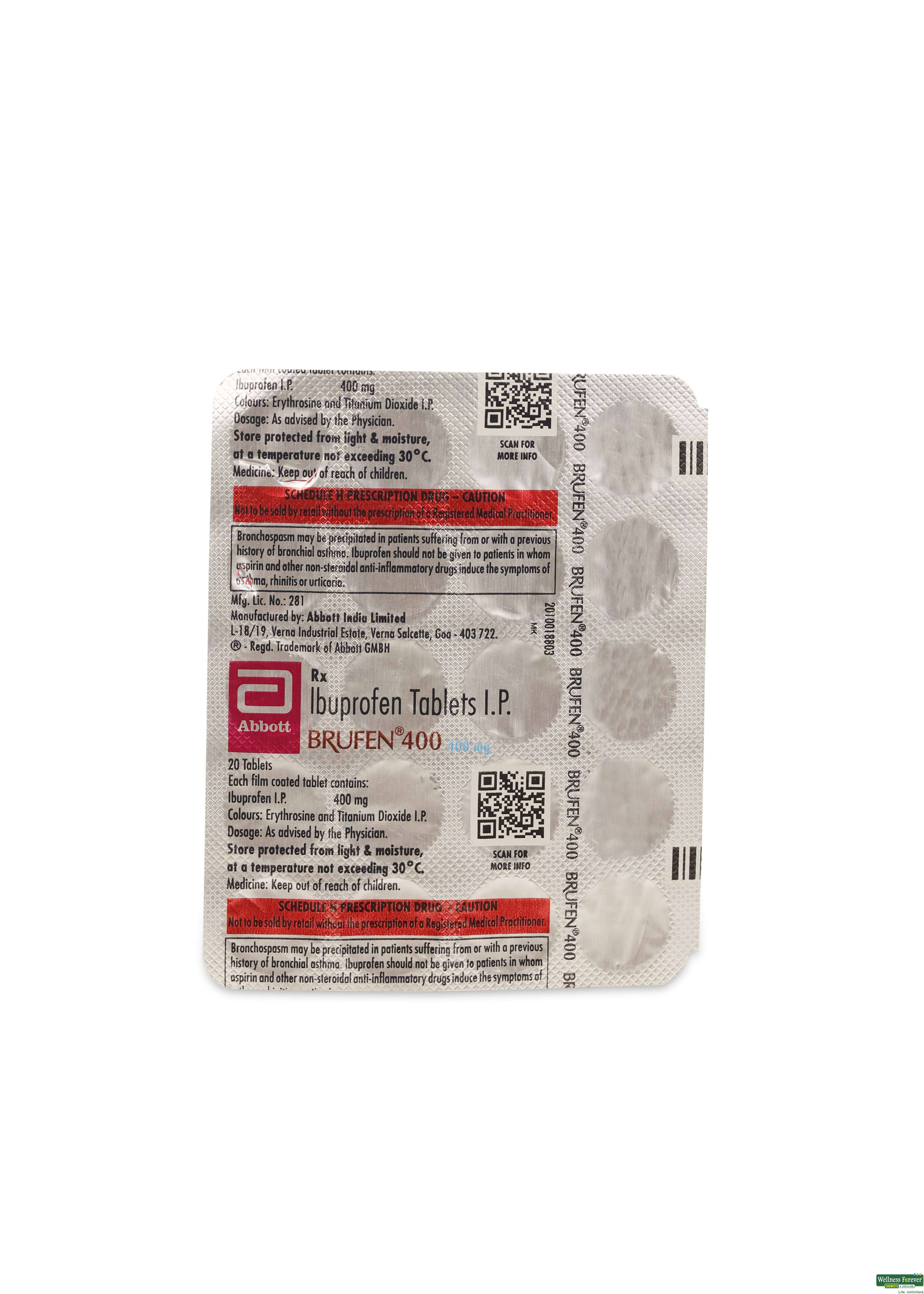 BRUFEN 400MG 20TAB-image