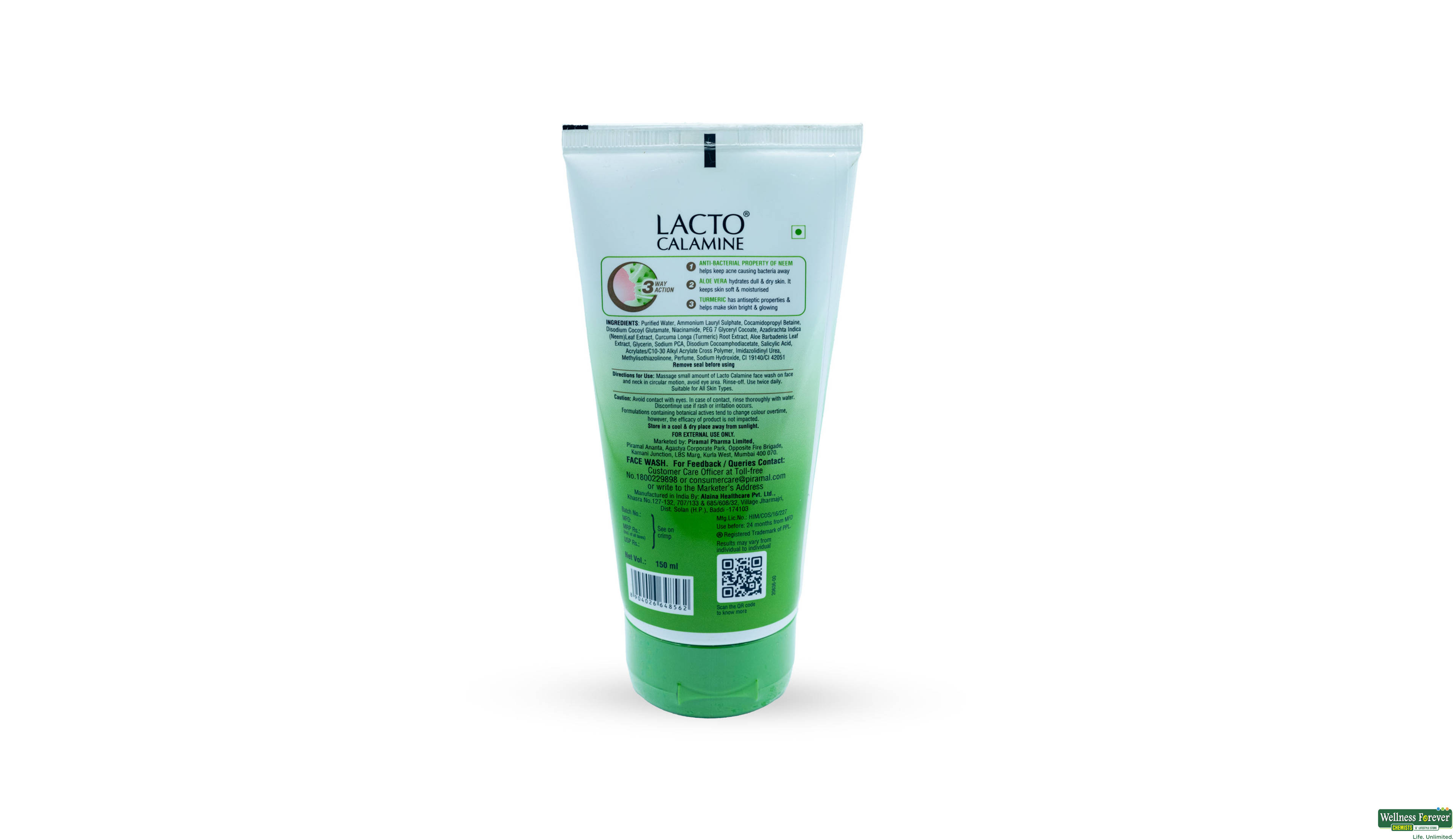 LACTO CALAMINE F/WASH NEEM & ALOE F/WASH 150ML- 2, 150ML, null