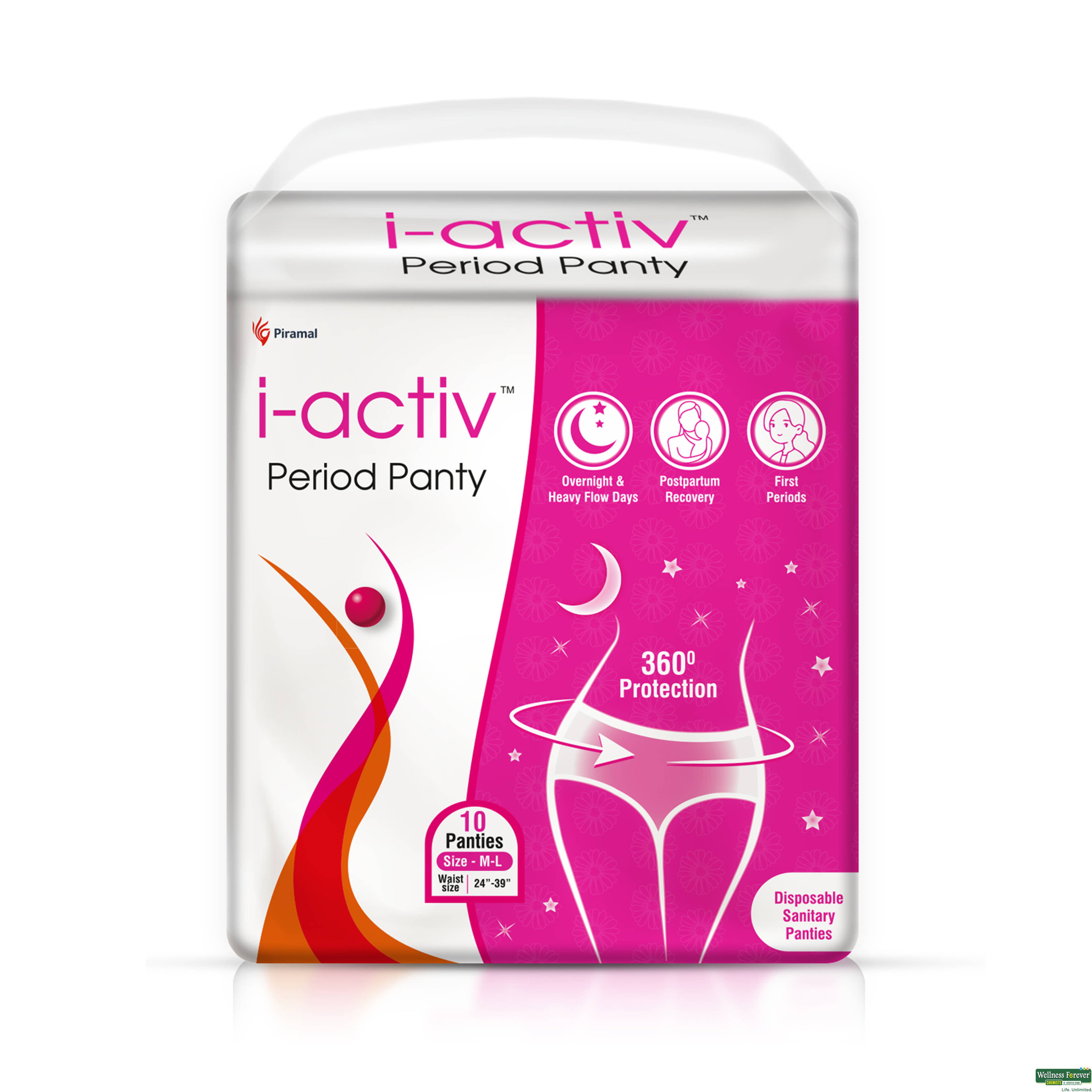 I-Active Period Panty M-L 10 Pieces-image
