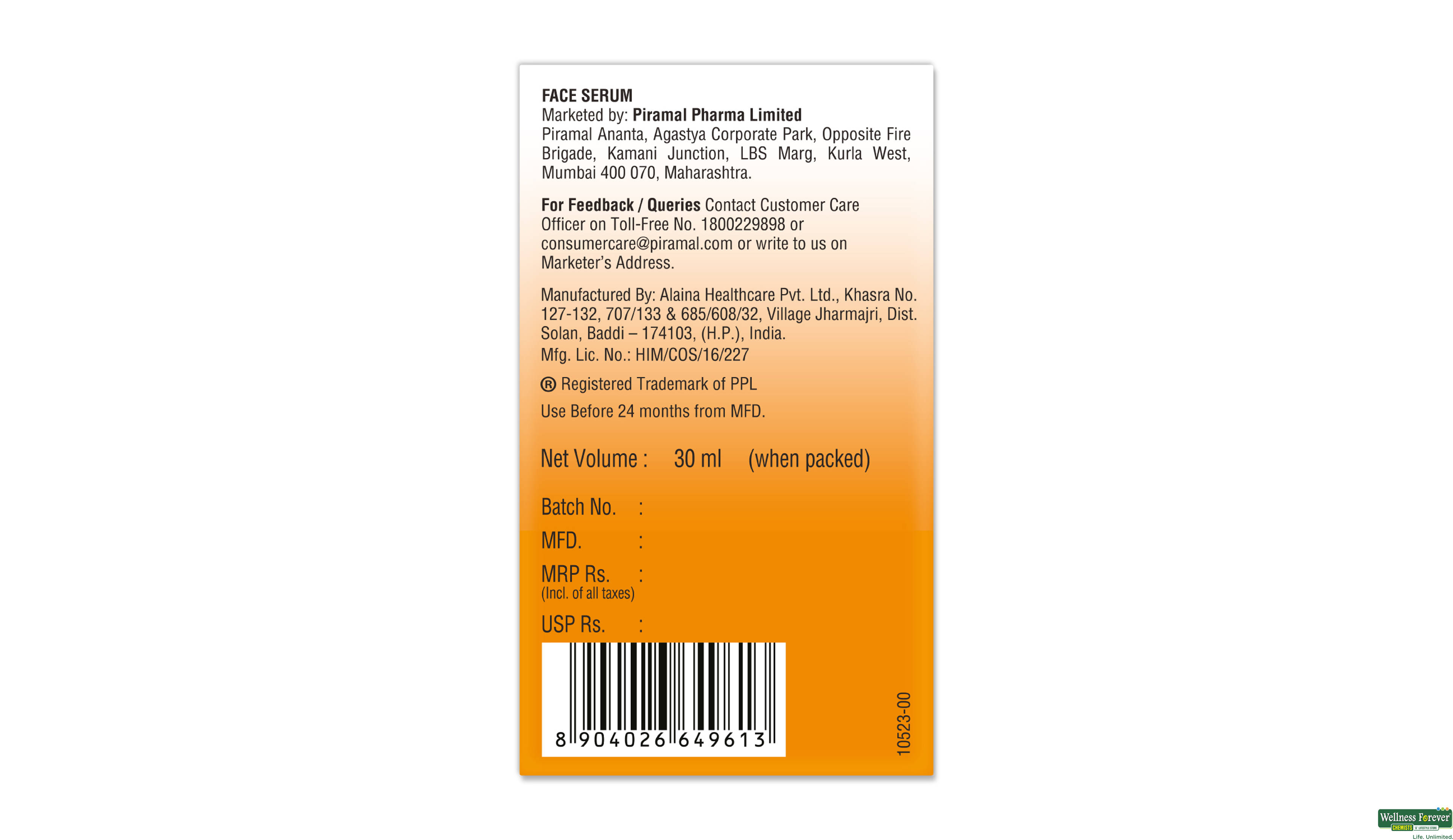 LACTO CALAMINE VITAMIN-C SERUM 30ML- 4, 30ML, null