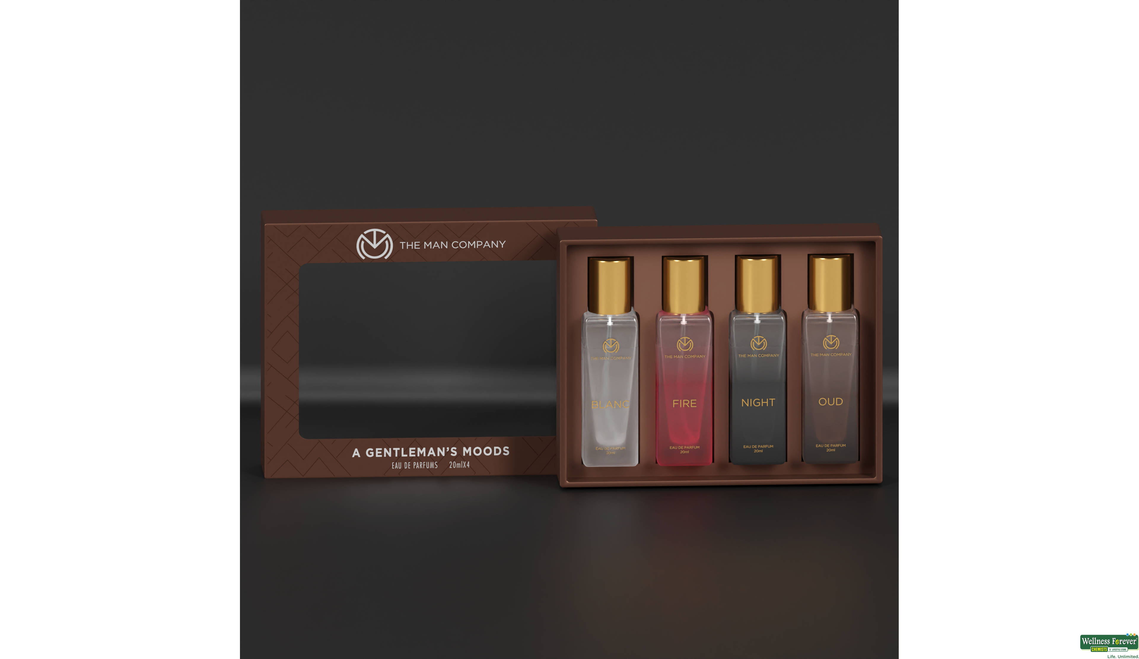 THE MAN COMPANY PERFUME A GENTLEMANS MOOD 4X20ML EDPS 1PC- 1, 80ML, null