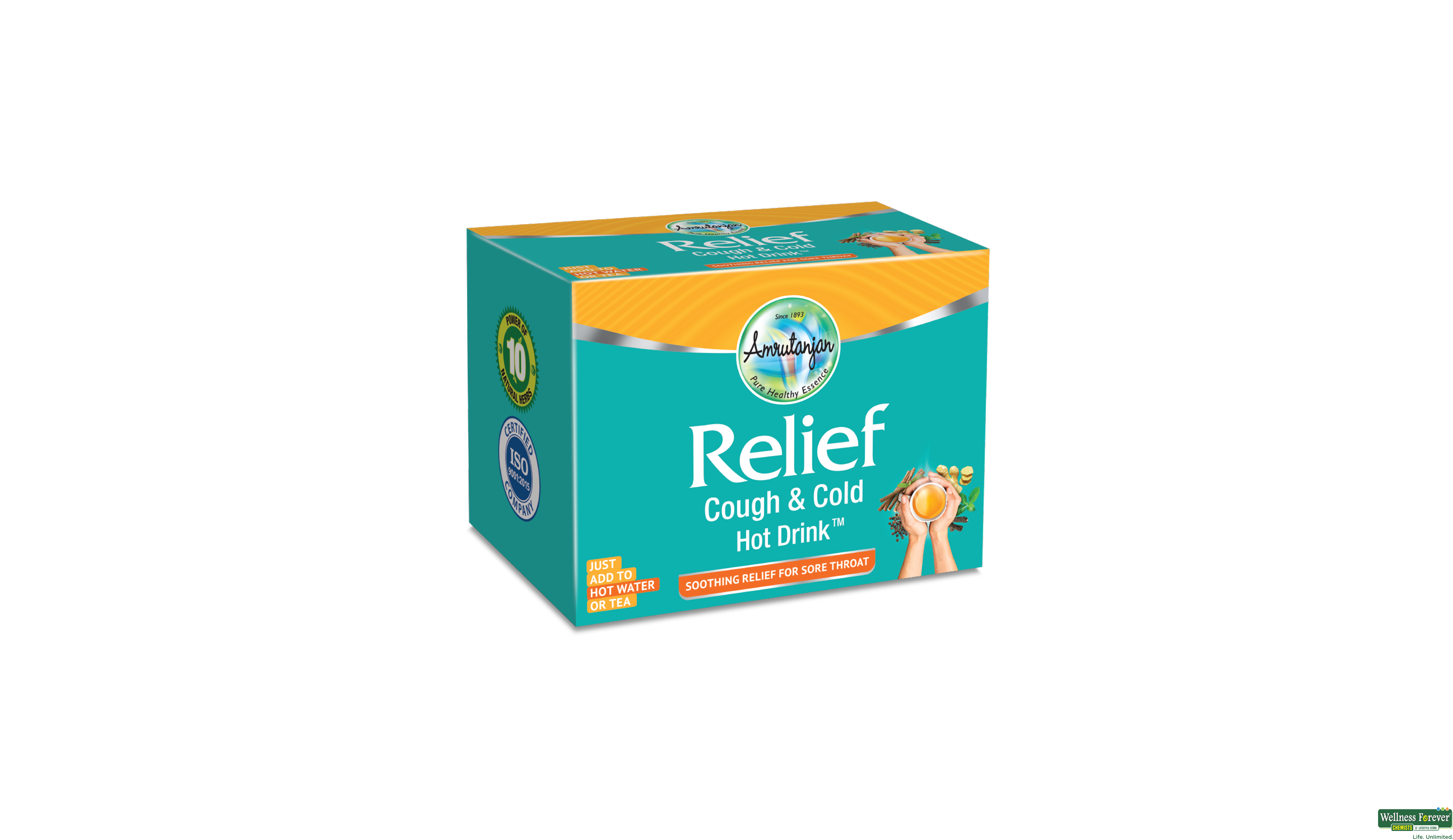 AMRUTANJAN COUGH AND COLD RELIEF HOT DRINK 20PC- 1, 80GM, null