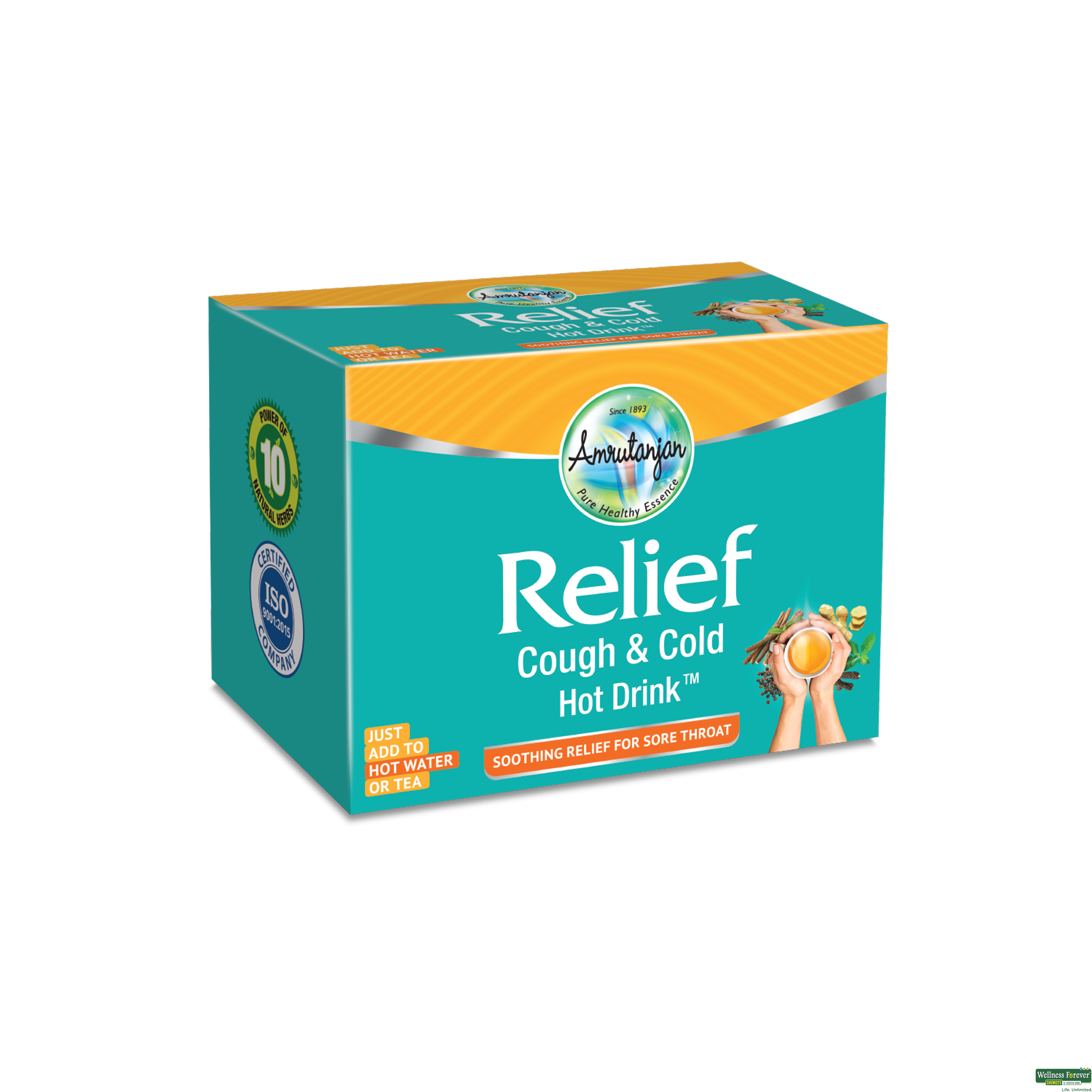 AMRUTANJAN COUGH AND COLD RELIEF HOT DRINK 20PC-image