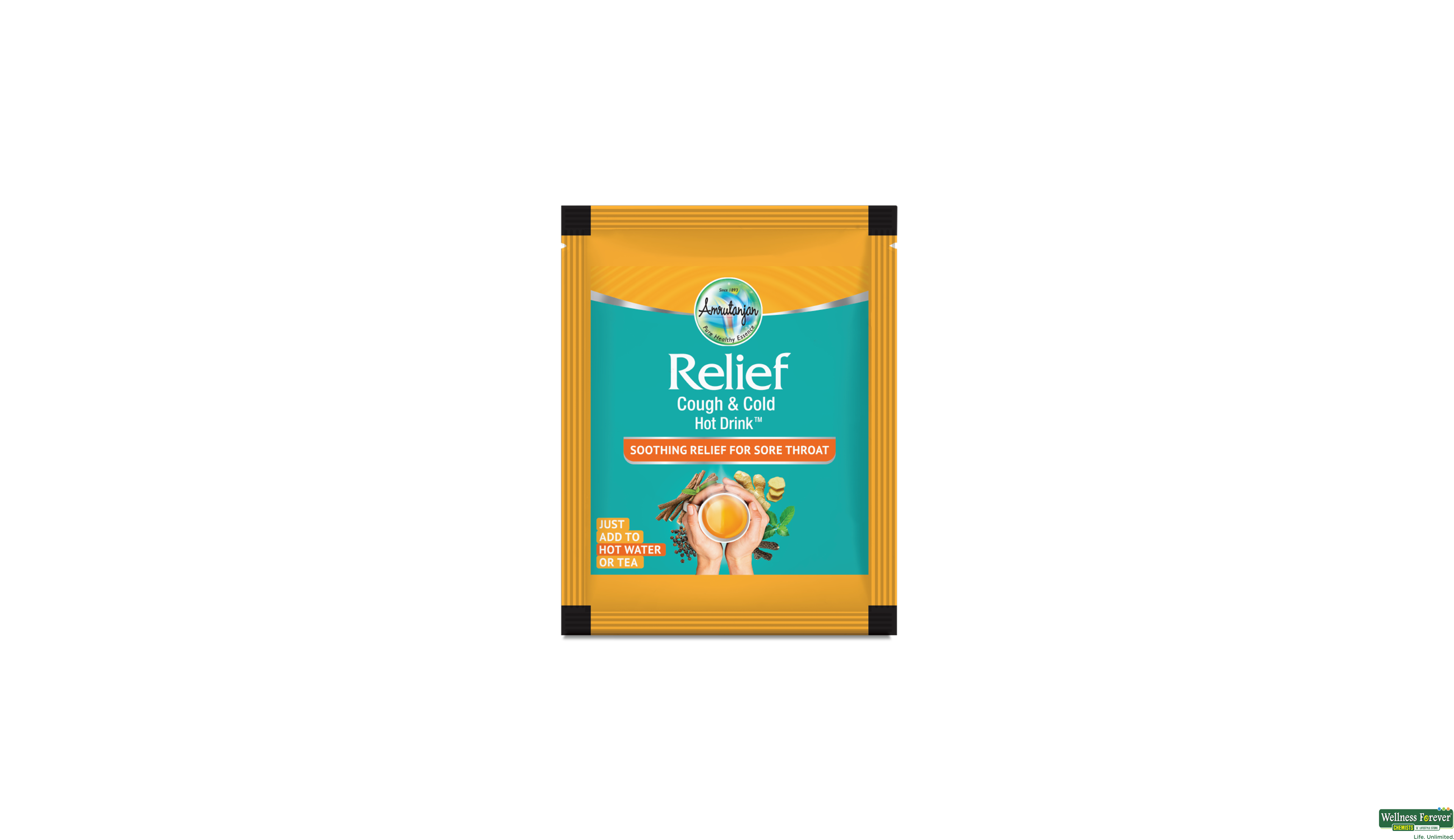 AMRUTANJAN COUGH AND COLD RELIEF HOT DRINK 20PC- 3, 80GM, null