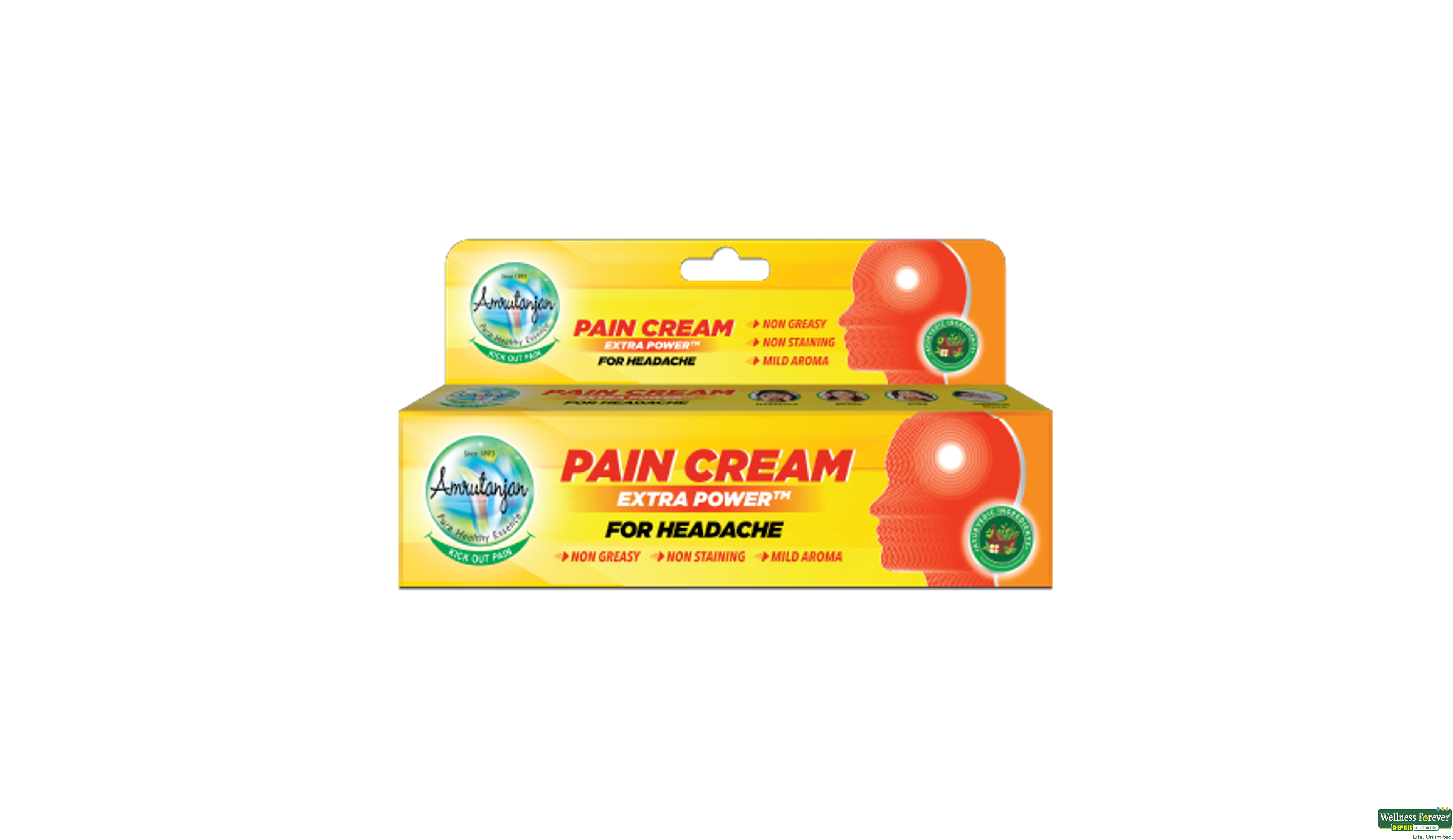 AMRUTANJAN PAIN CREAM EXTRA POWER FOR HEADACHE 10GM- 1, 10GM, null