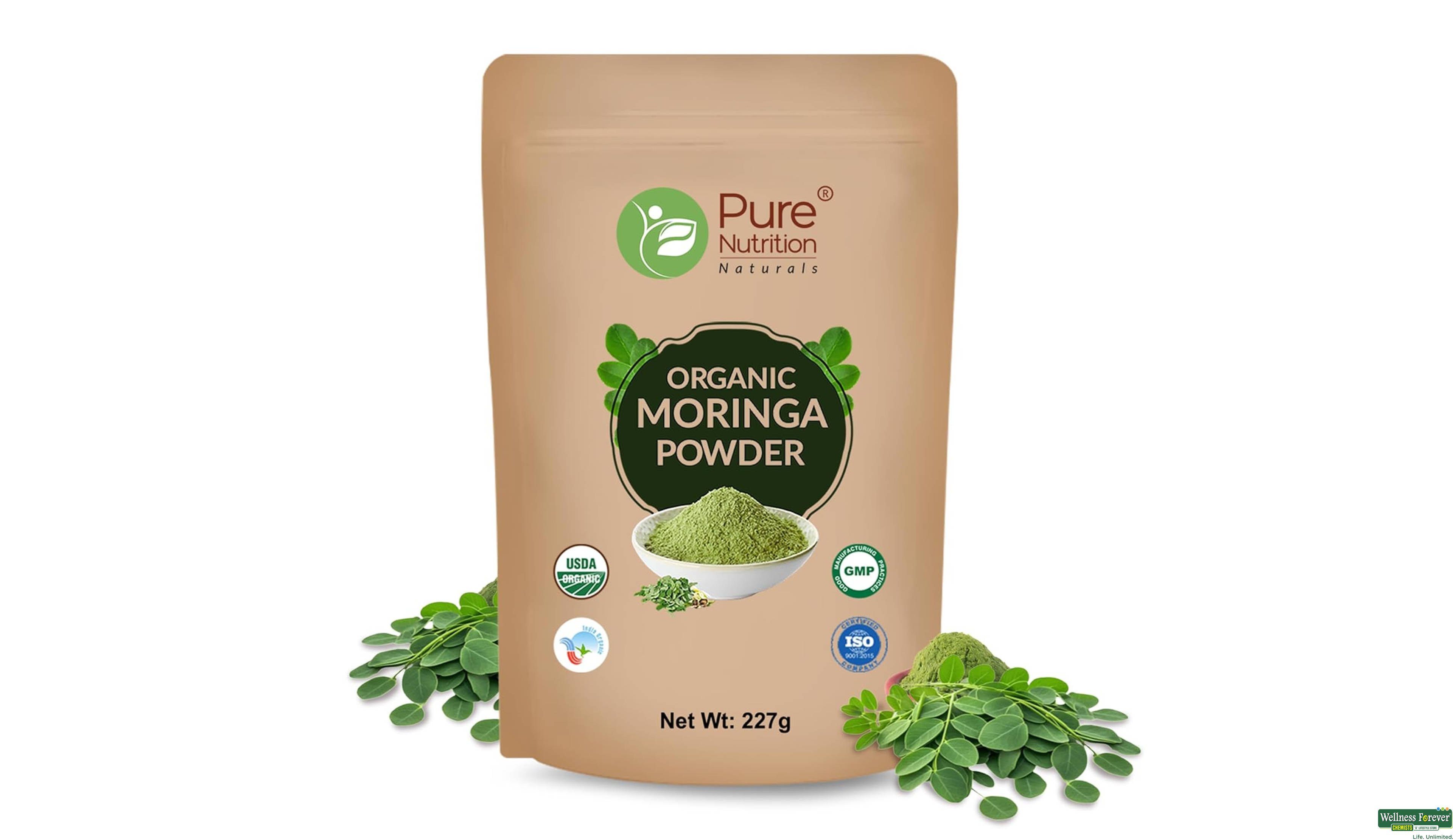 PURE NUTRITION ORGANIC MORINGA POWDER 227GM- 1, 227GM, null