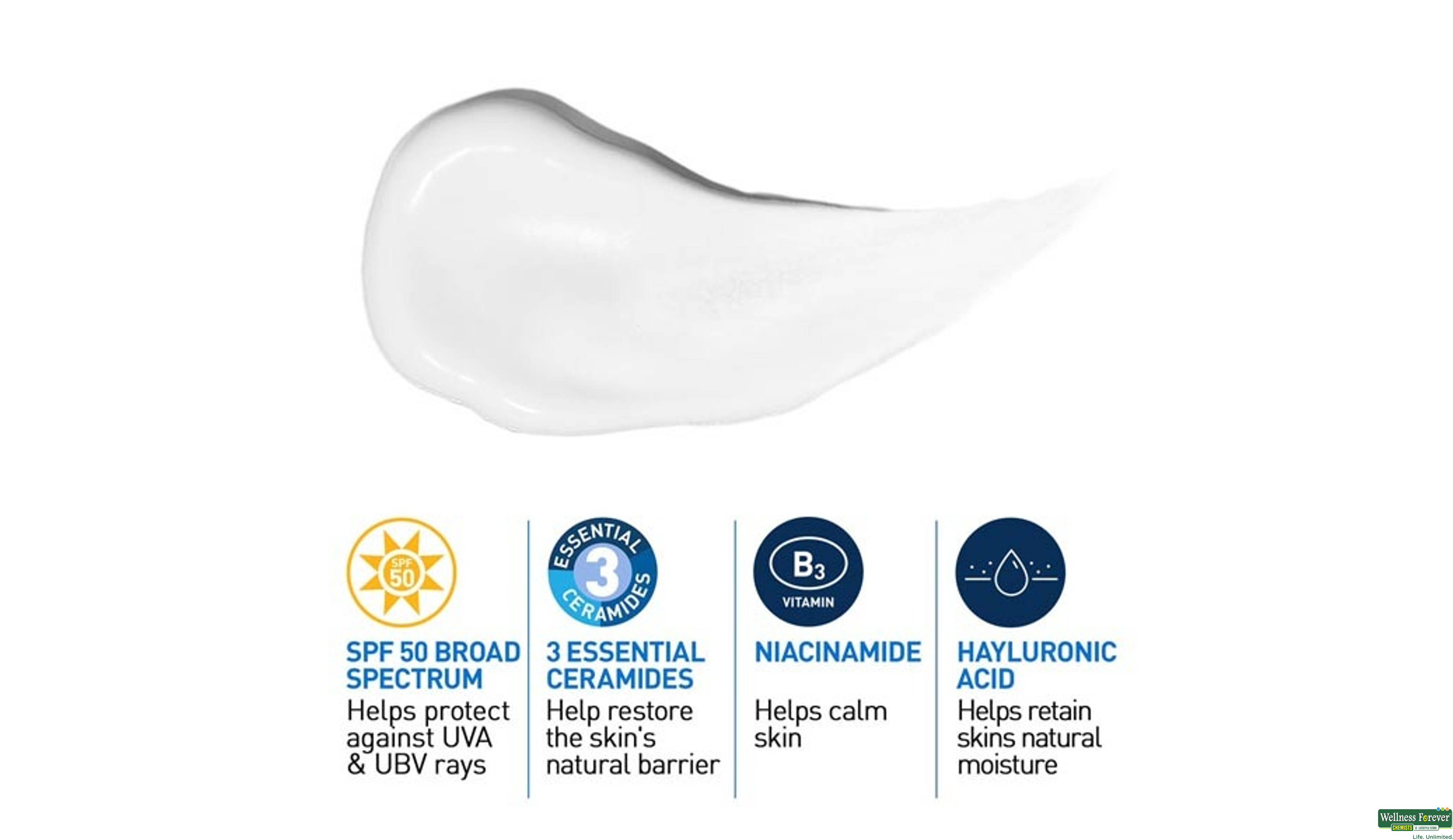CERAVE AM SPF50 NORMAL-DRY SKIN F/MOIST LOTION 52ML- 4, 52ML, null
