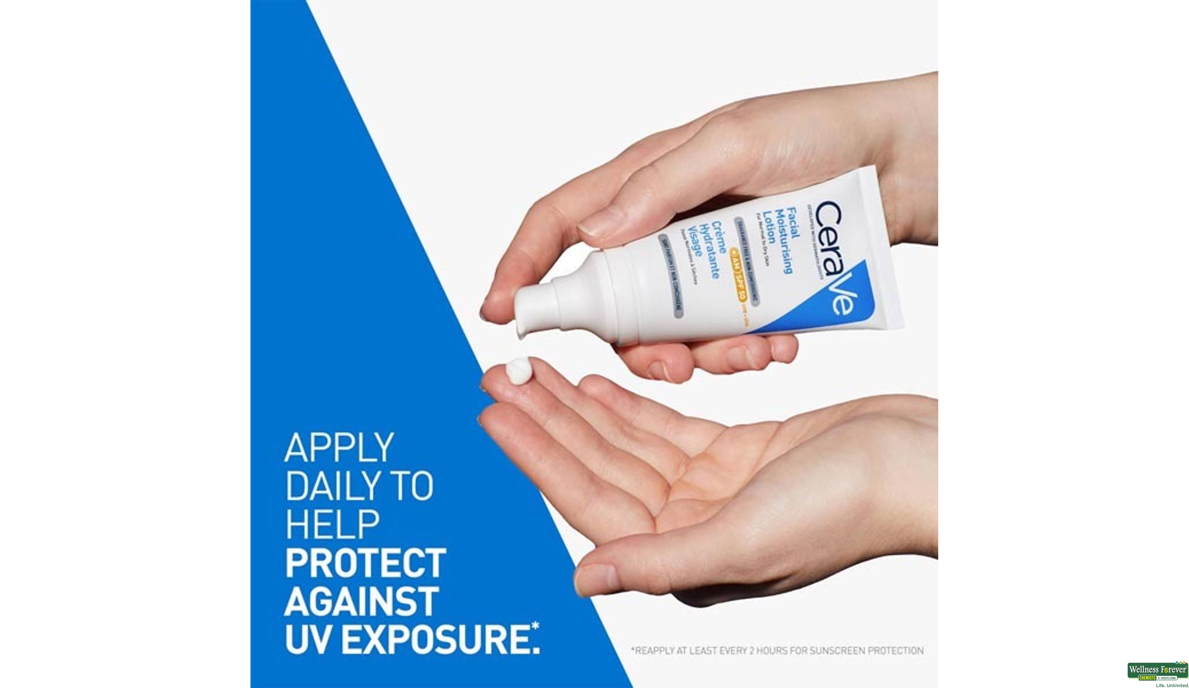 CERAVE AM SPF50 NORMAL-DRY SKIN F/MOIST LOTION 52ML- 9, 52ML, null